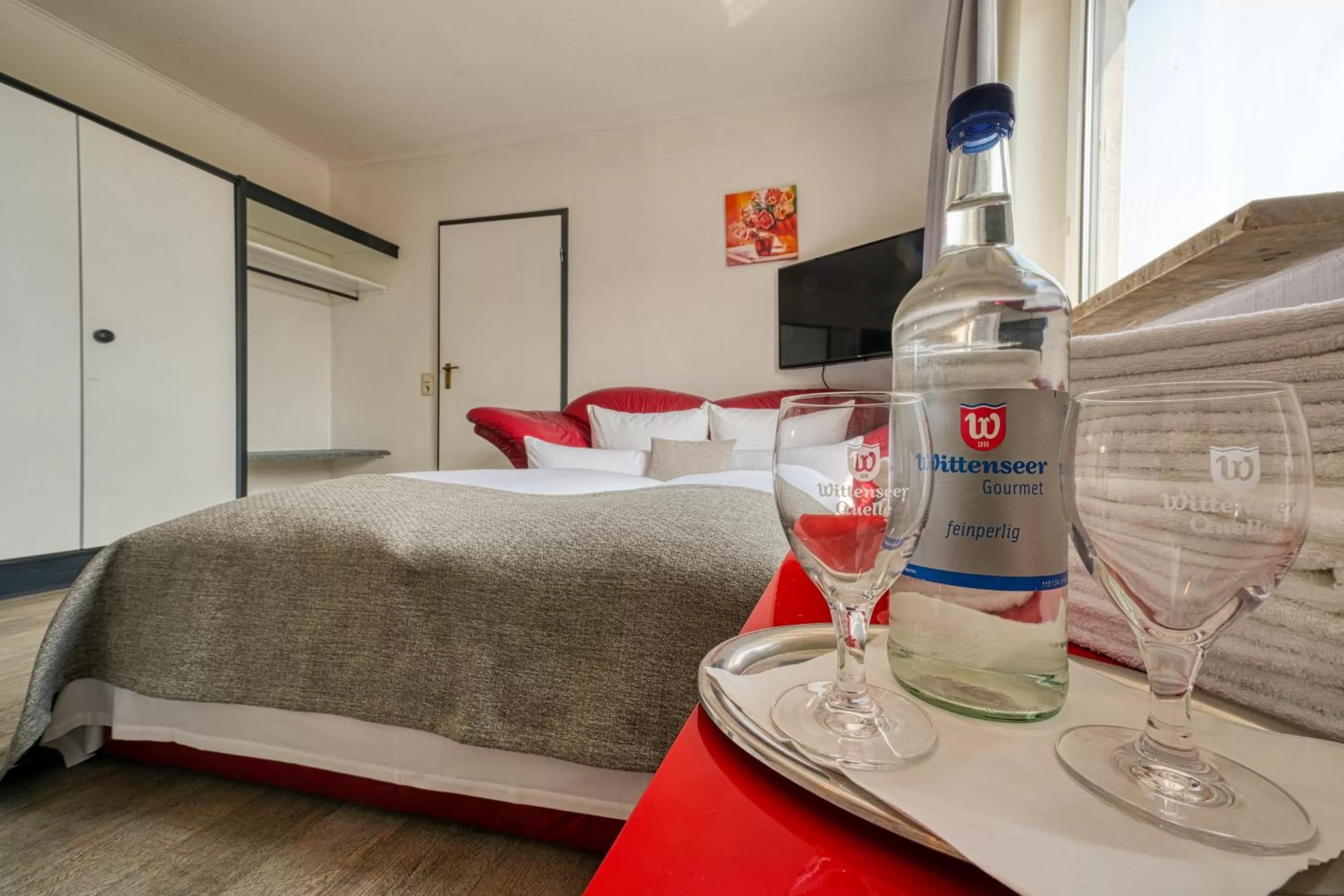 Bed in Hotel Seeblick Försterhaus