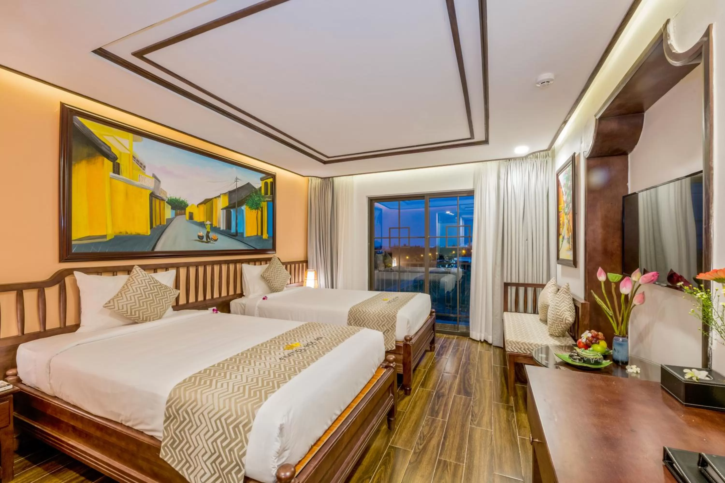 Photo of the whole room, Bed in Fivitel Hoi An Hotel