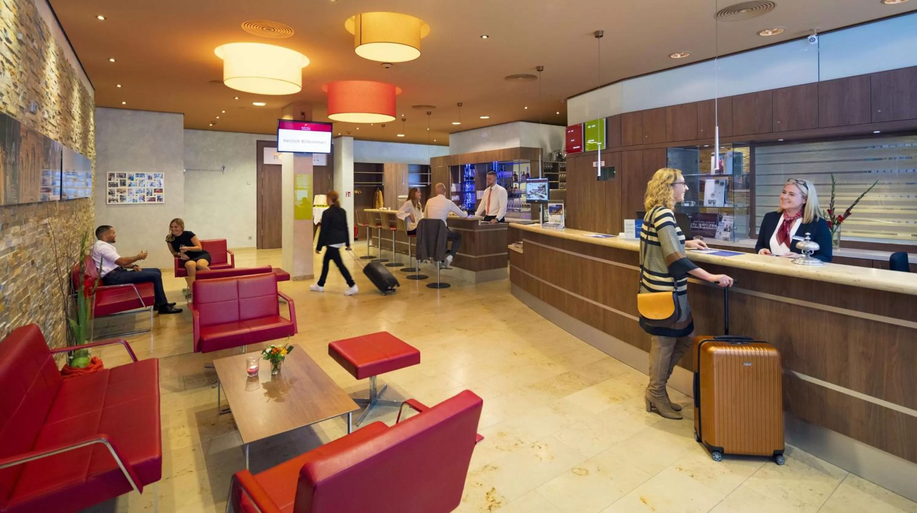 Lobby or reception in Hotel Löwengarten