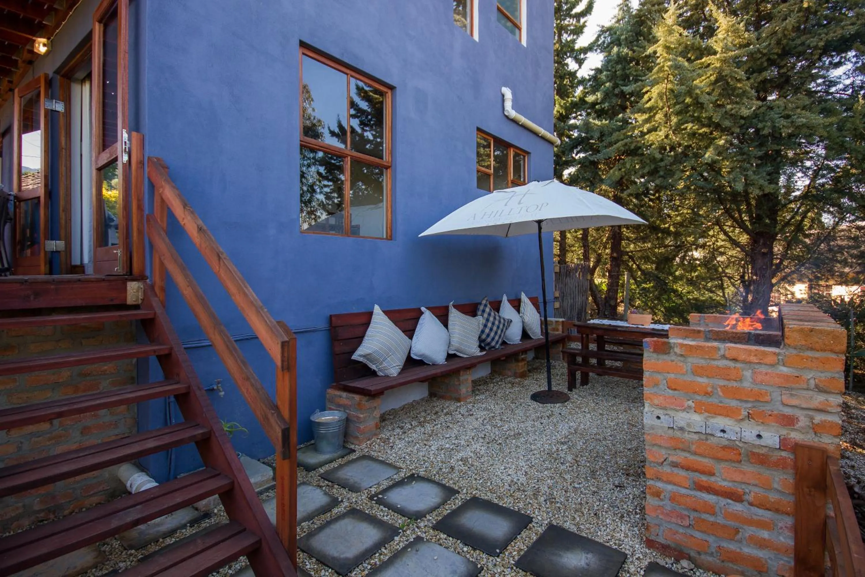 BBQ facilities in A Hilltop Country Retreat