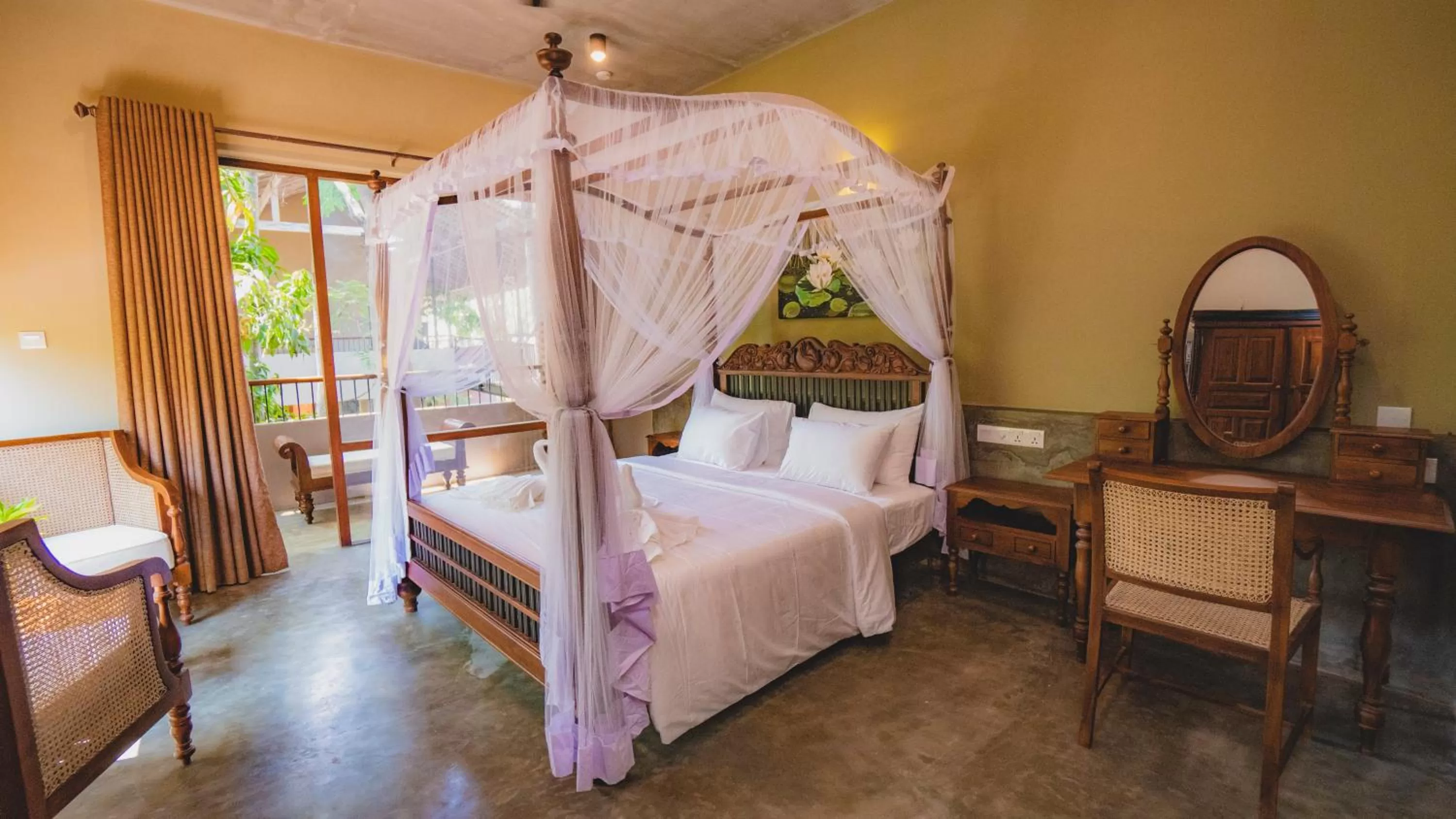Bed in Ayur Ayur Resort & Ayurveda Retreat