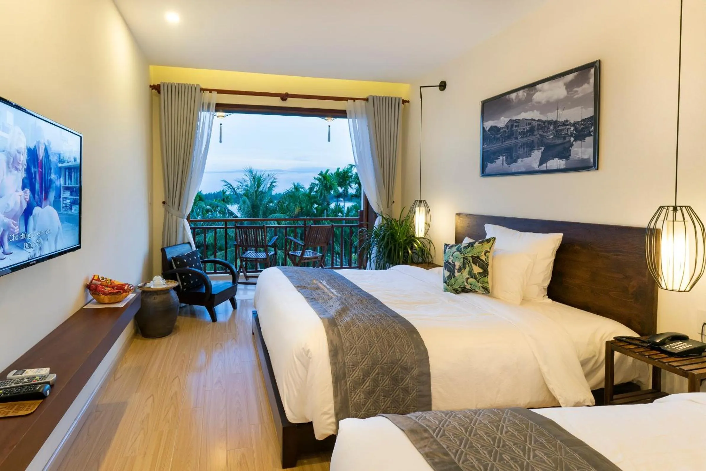 Balcony/Terrace, Bed in Riverside Hamlet Homestay & Villa