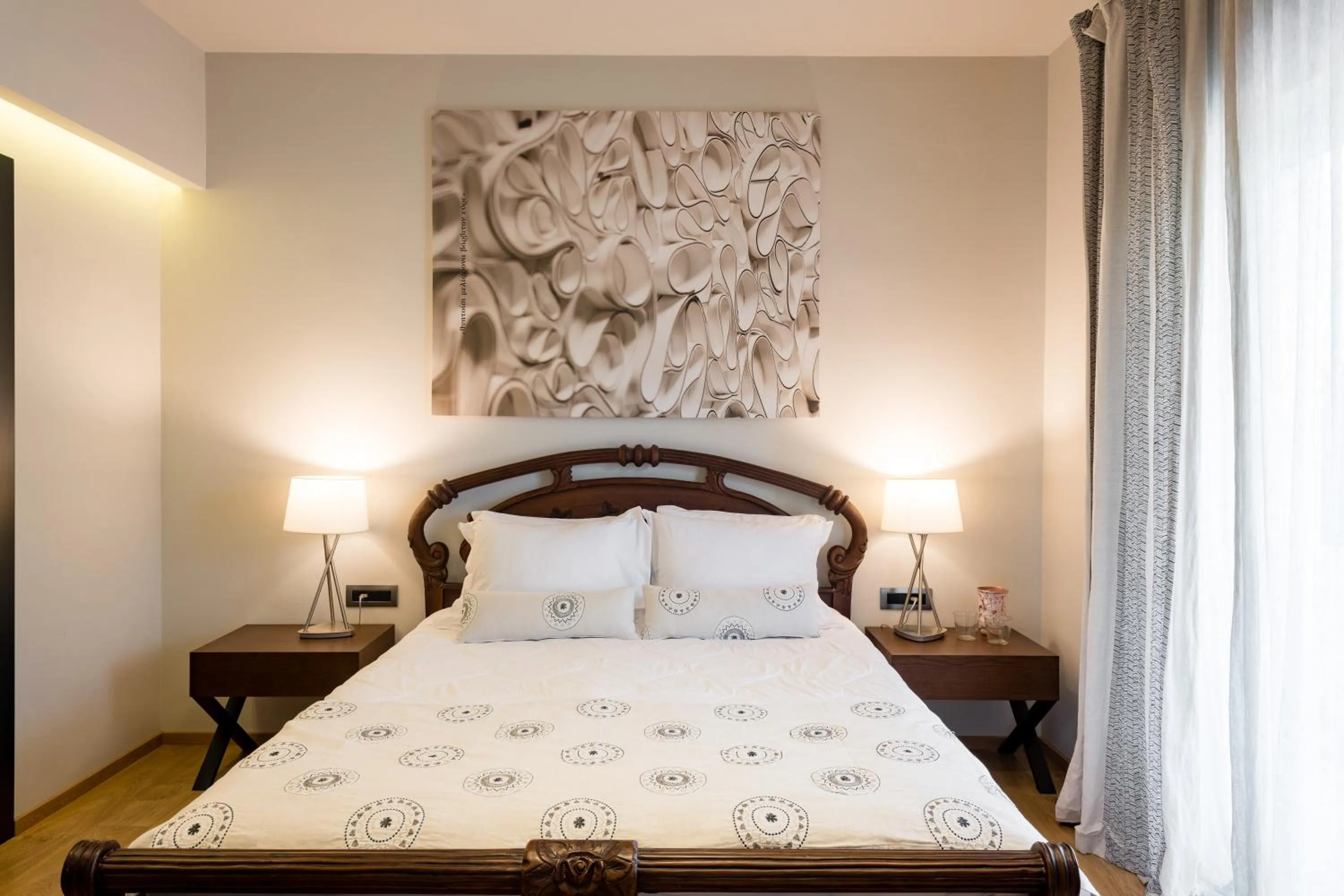 Bed in Anthemion Suites and Villas