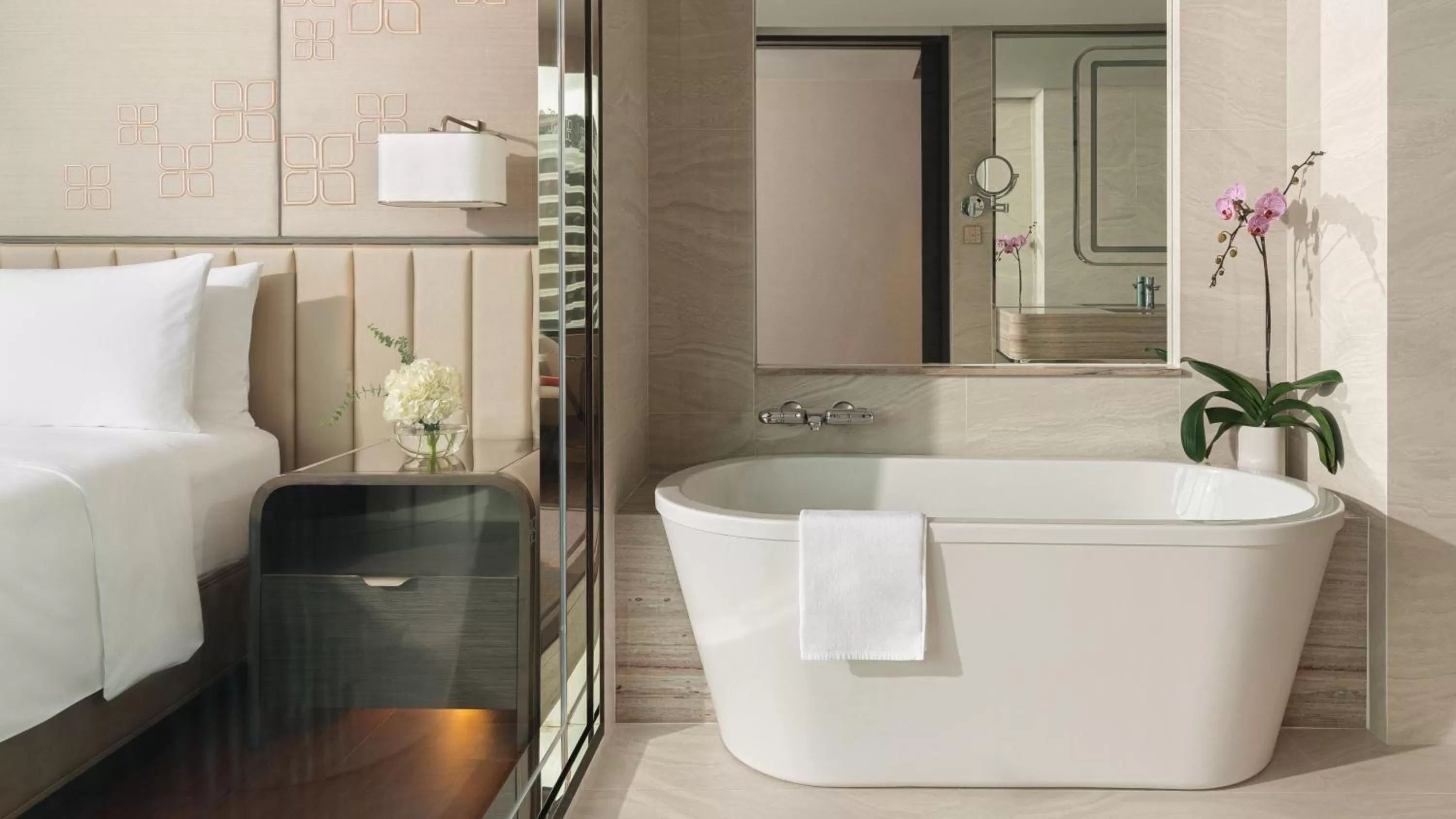 Bathroom, Bed in InterContinental Bangkok by IHG