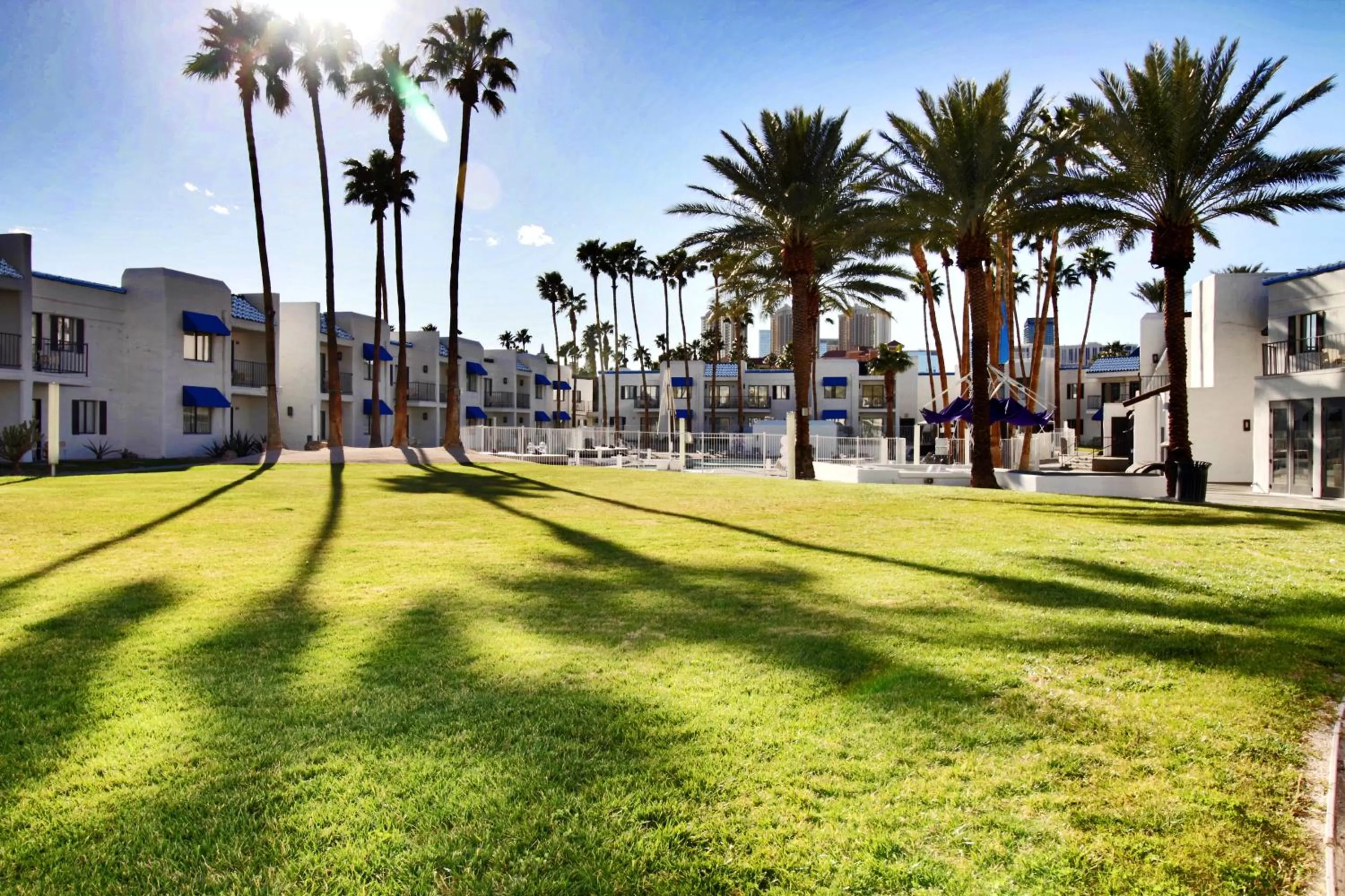 Inner courtyard view in Serene Vegas Boutique Hotel Las Vegas