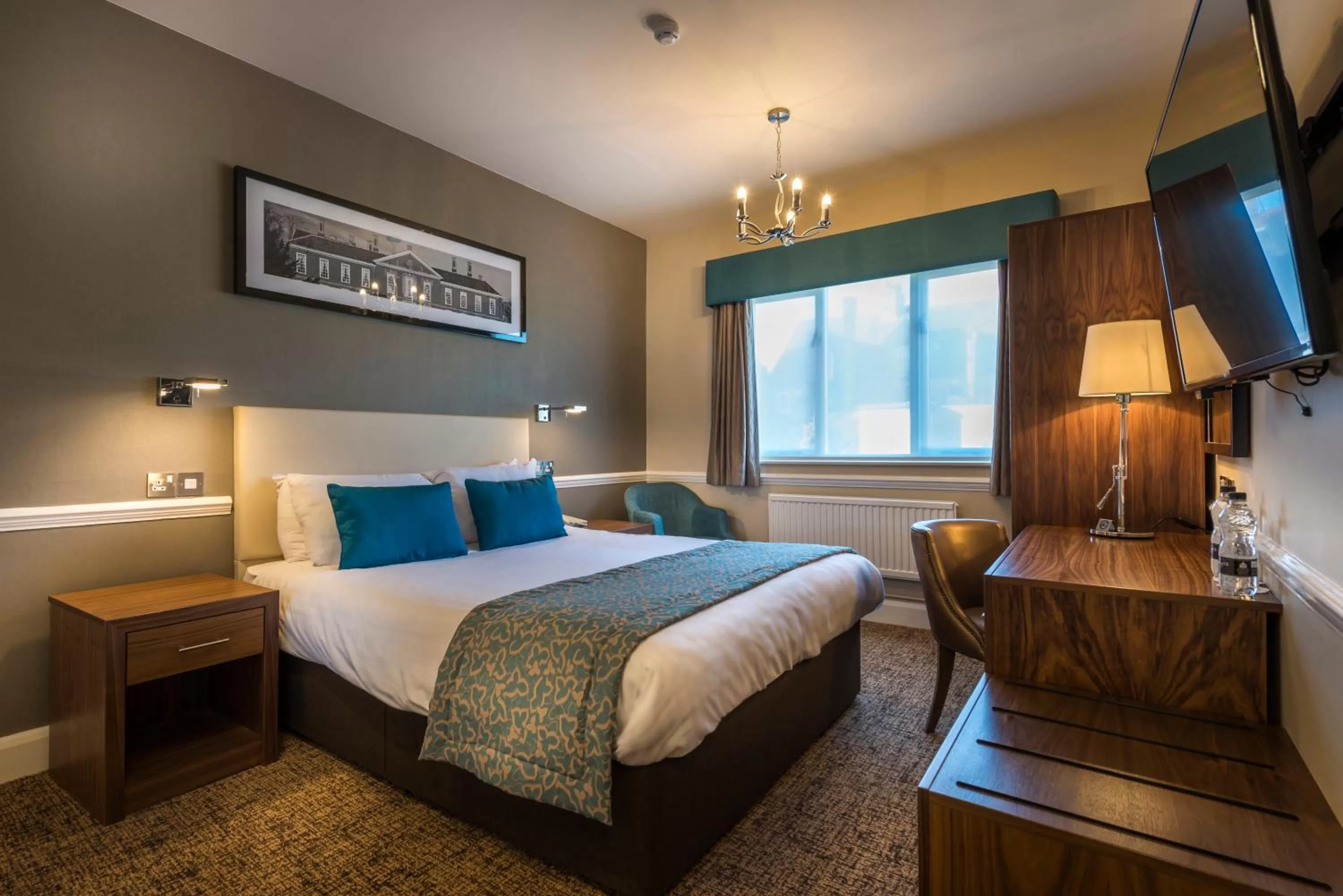 Bedroom, Bed in The Three Swans Hotel, Market Harborough, Leicestershire - The Coaching Inn Group