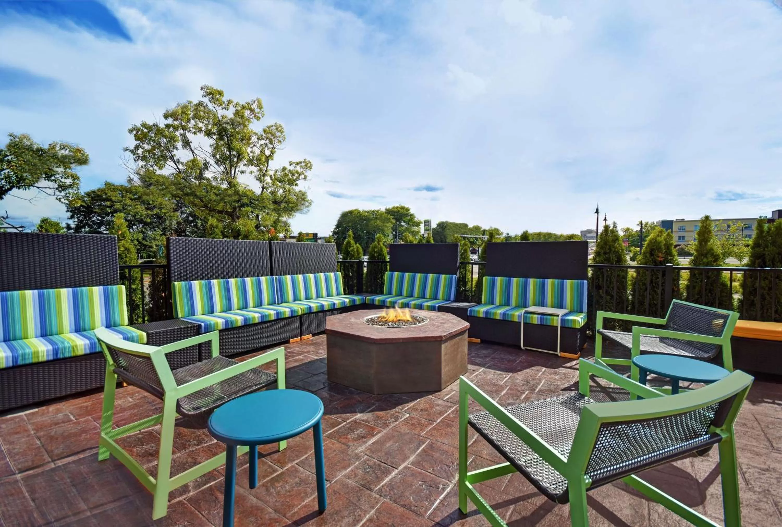 Patio in Home2 Suites By Hilton Utica, Ny