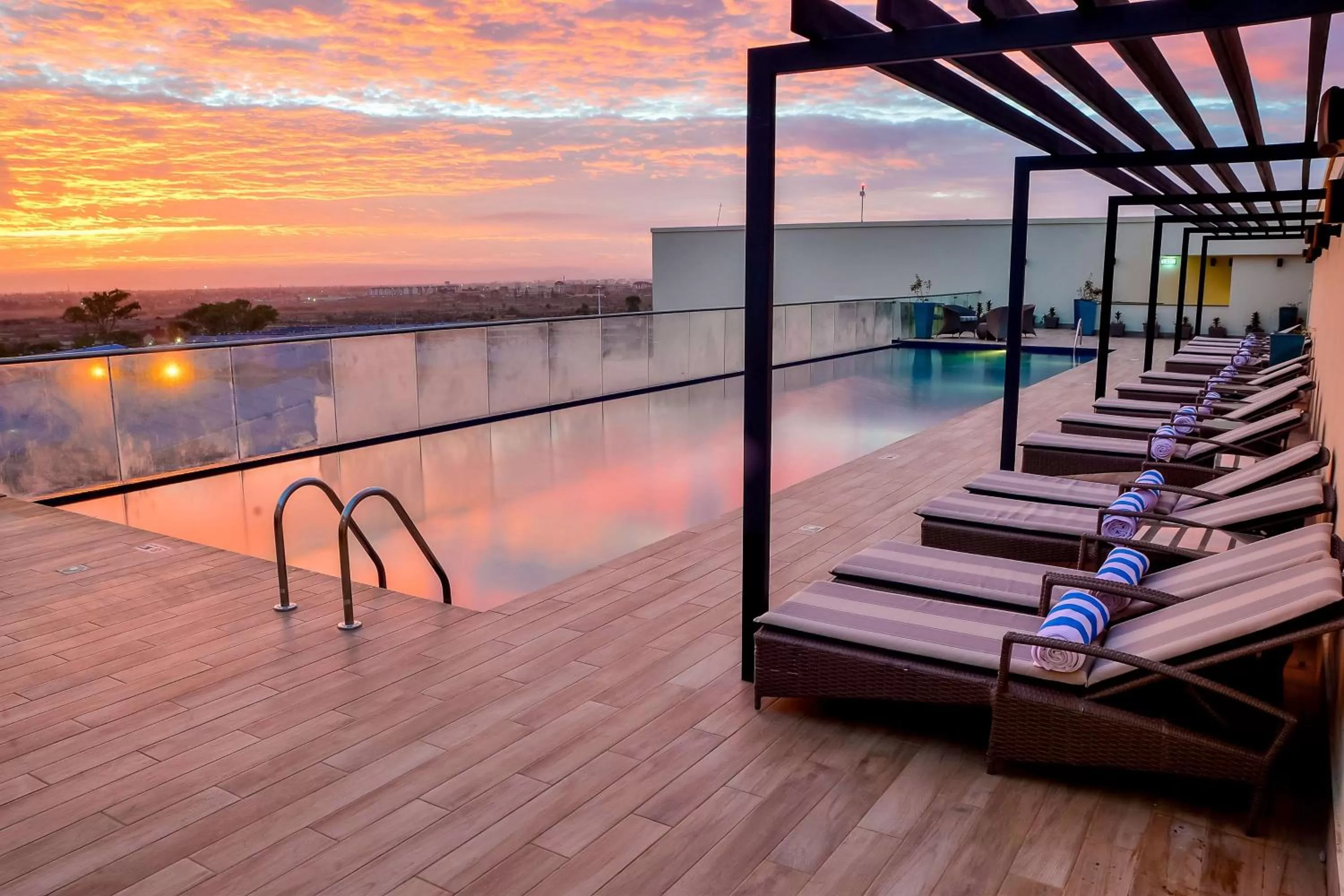 Pool view in Hilton Garden Inn Nairobi Airport