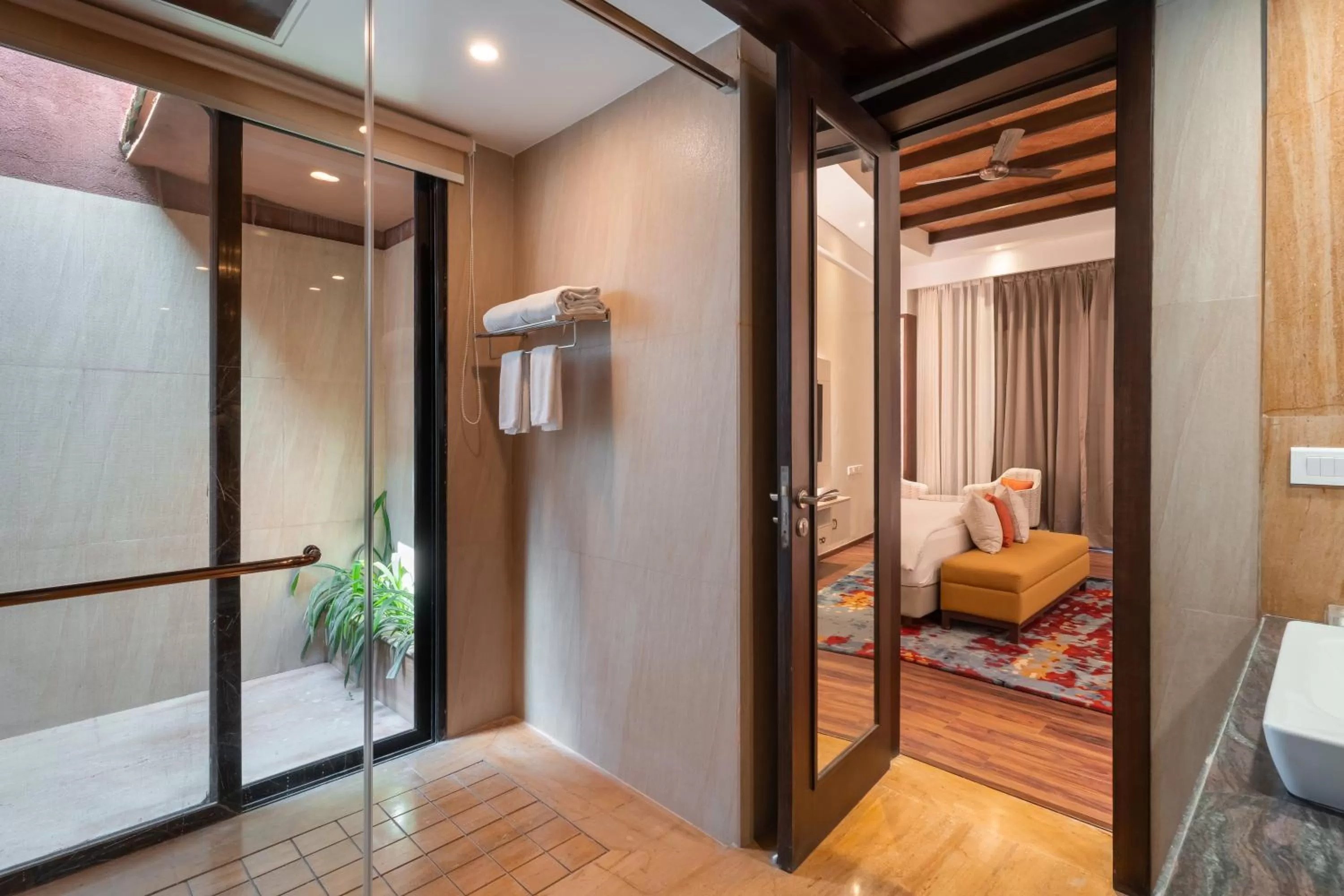 Bathroom, Bed in The Ananta Udaipur