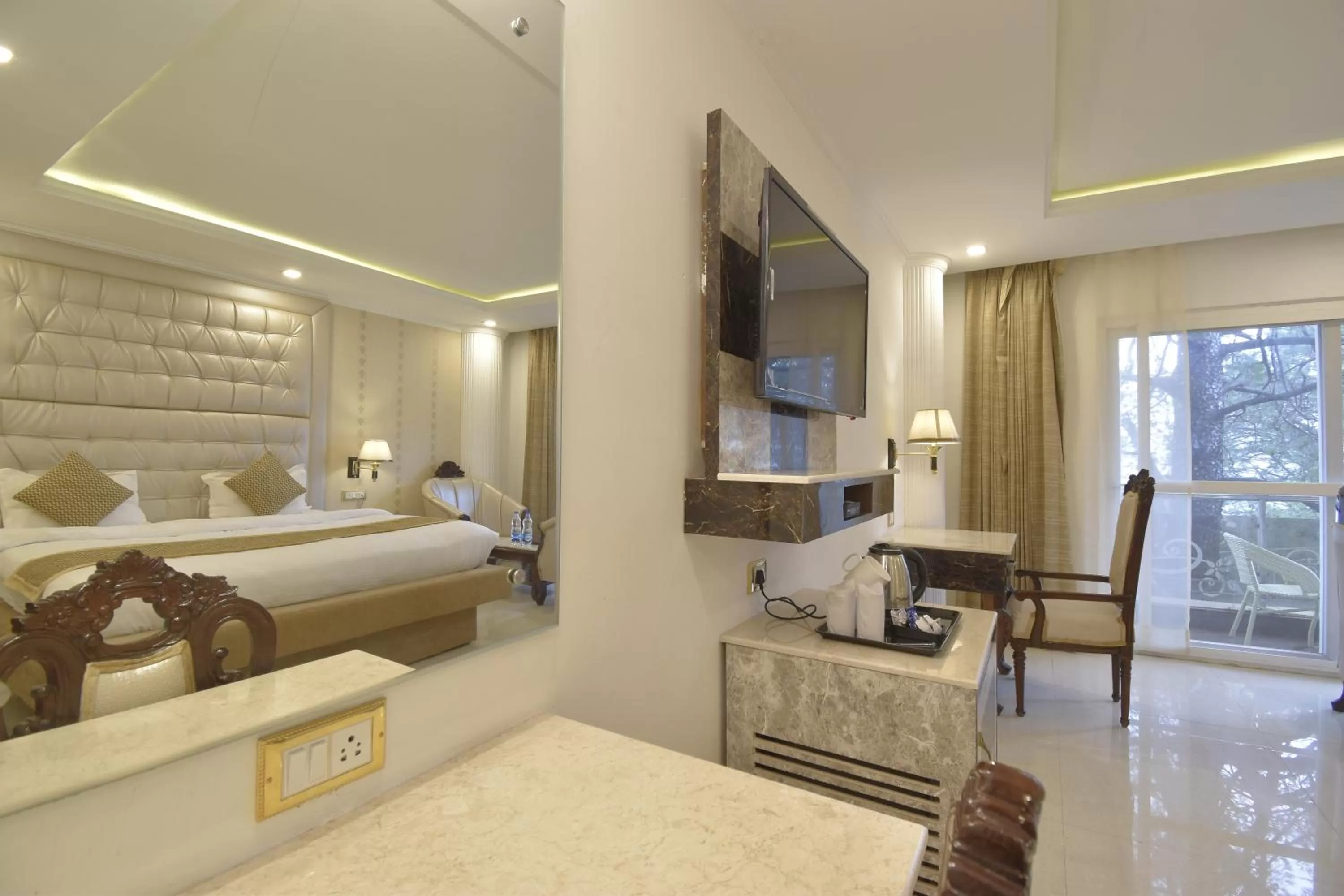 Bed in The Royal Castle AC Centralized