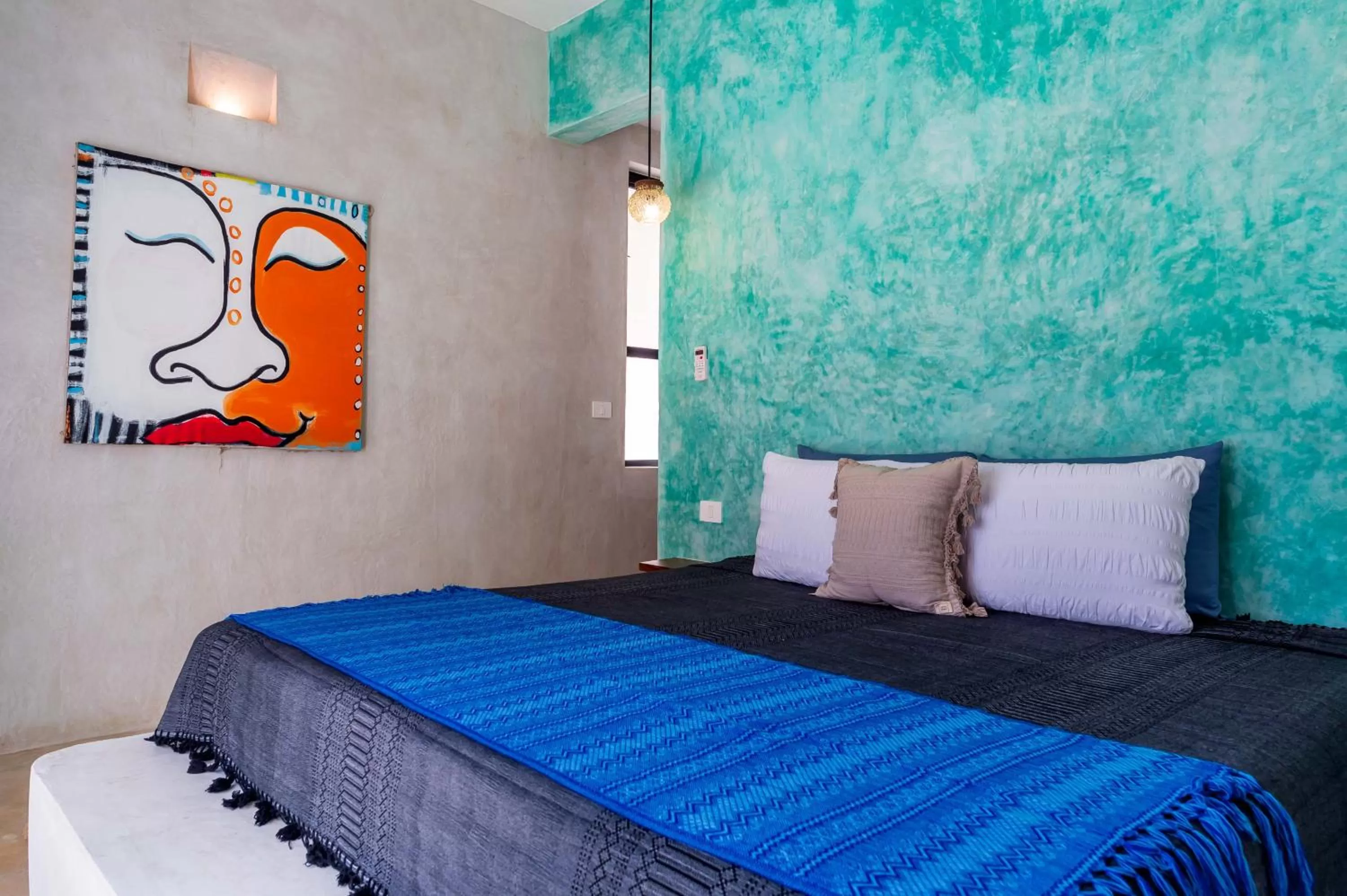 Bed in Turquoise Tulum Hotel