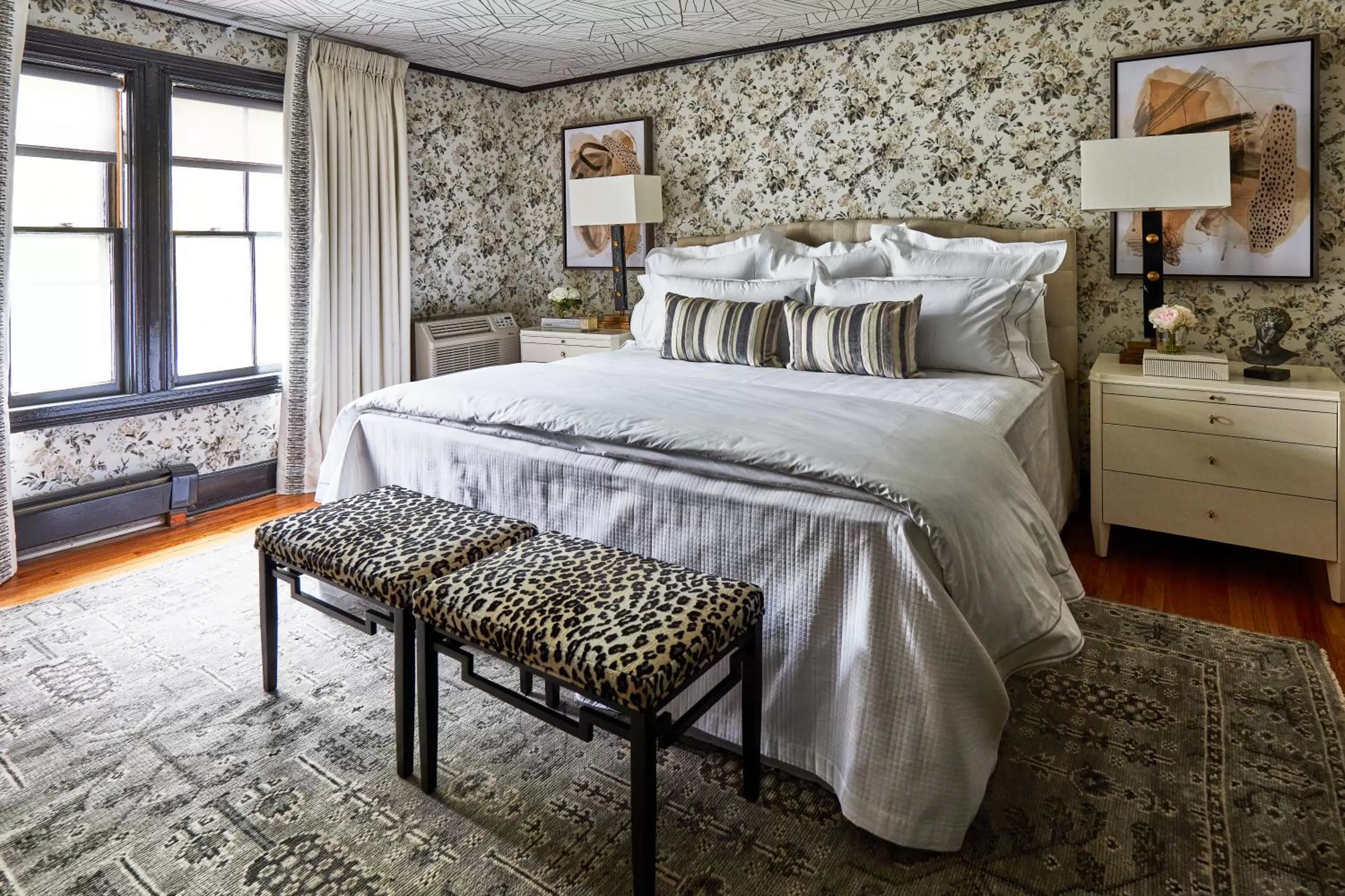 Bed in The Cornell Inn, Lenox & The Berkshires