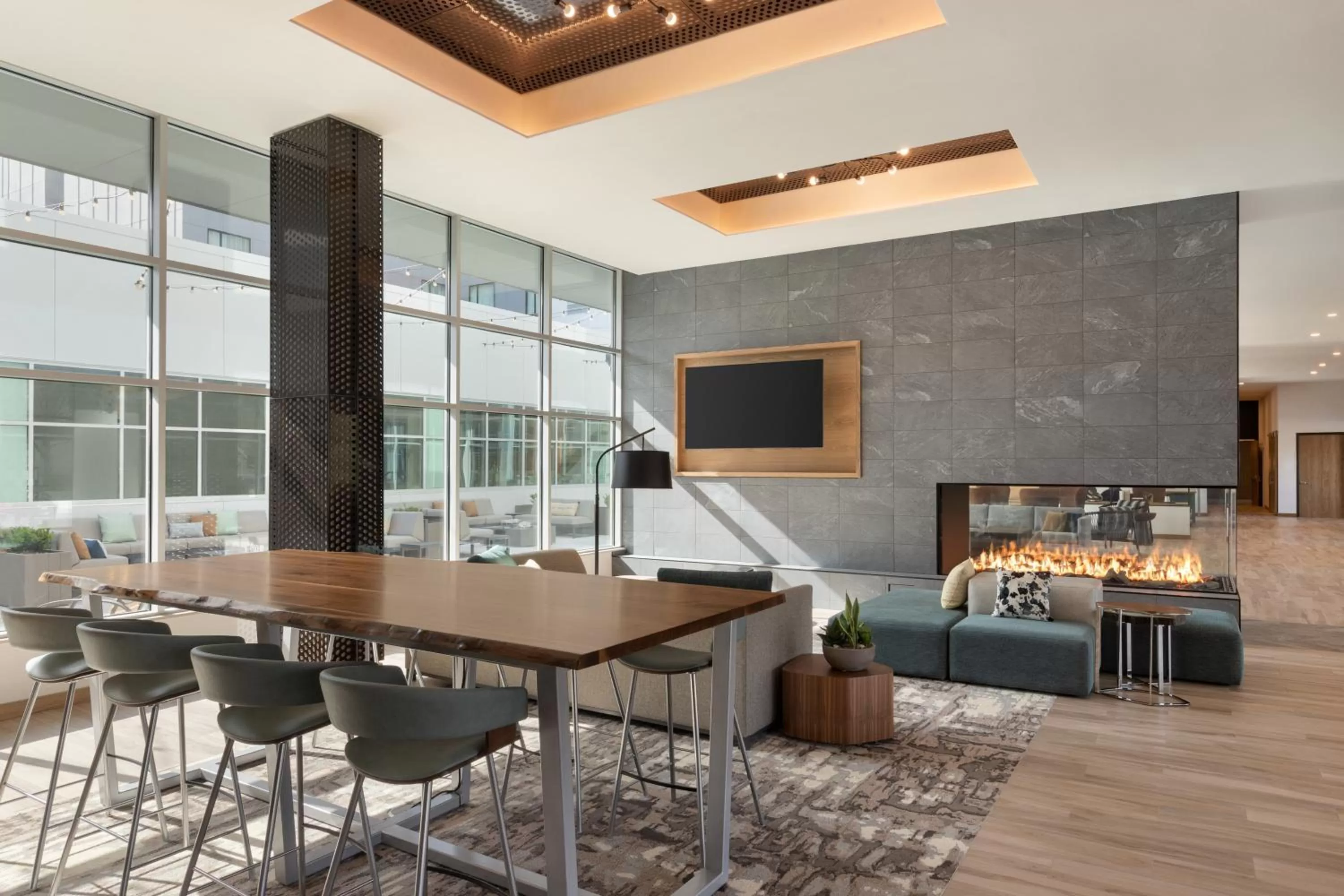 Seating area in EVEN Hotel Rochester - Mayo Clinic Area by IHG