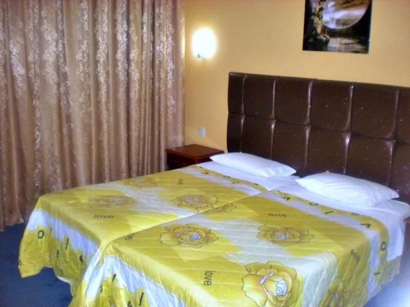 Photo of the whole room, Bed in Achillion Palace