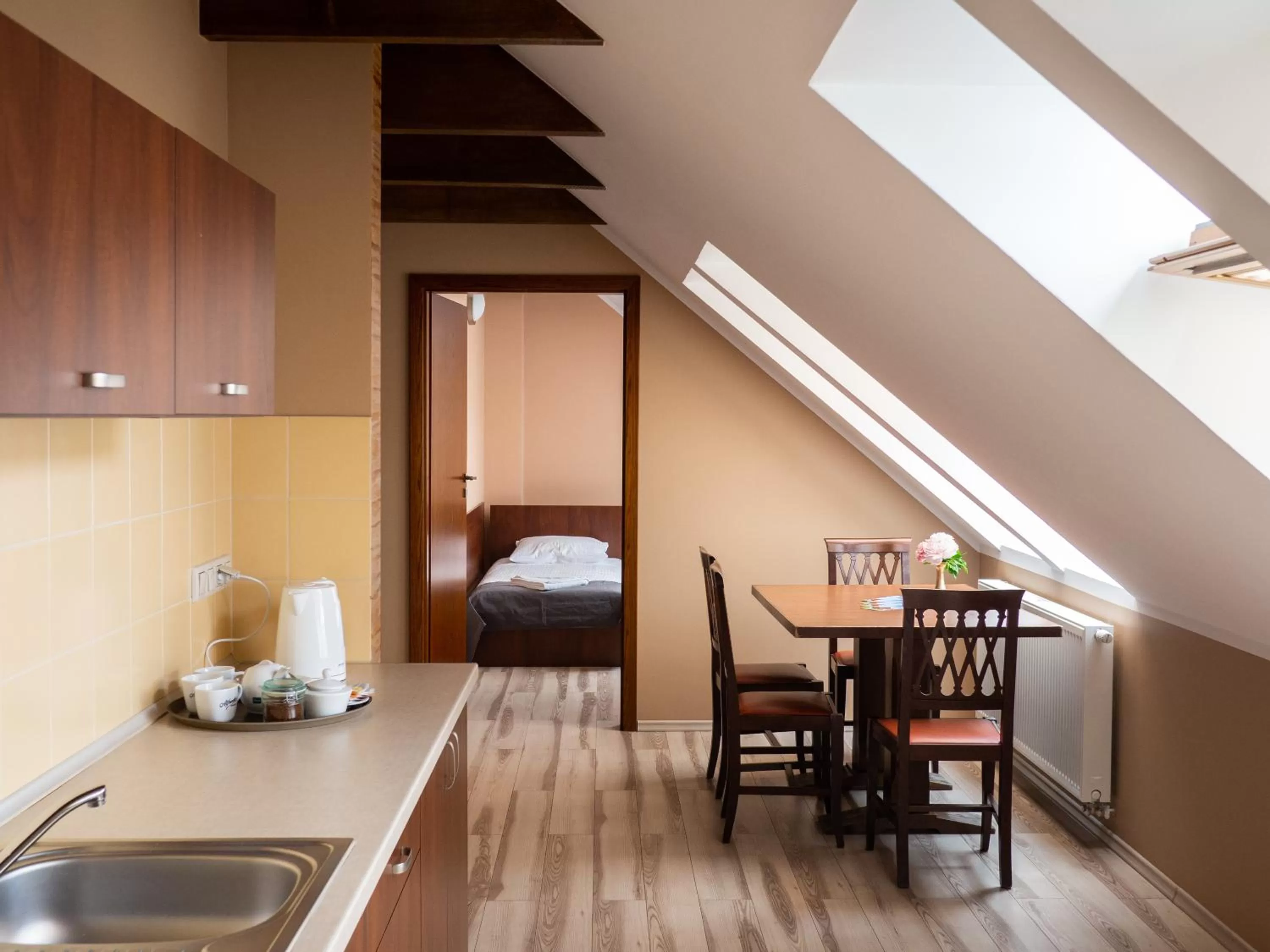 Kitchen or kitchenette, Bed in Folwark Żuławski