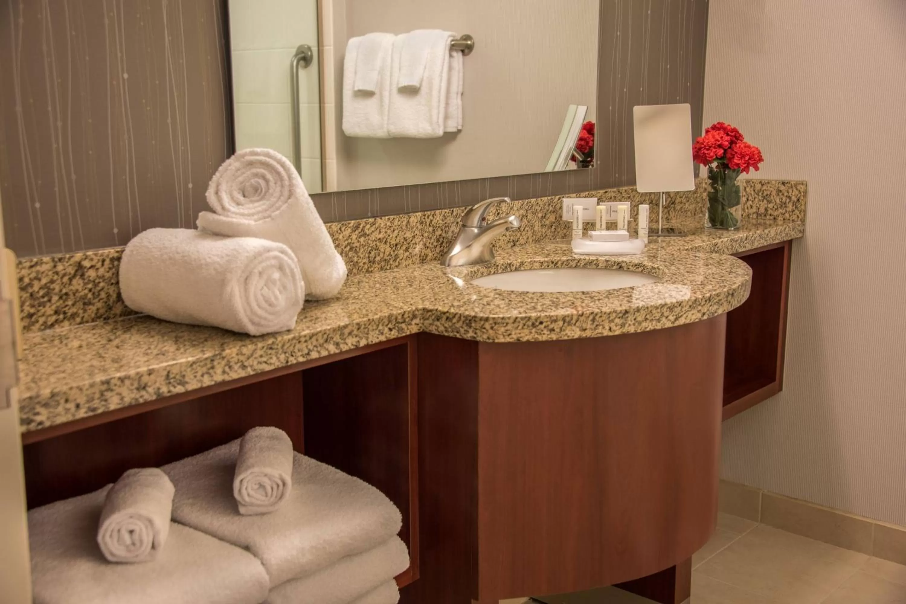 King Studio with Roll-in Shower - Mobility and Hearing Accessible in Courtyard by Marriott Bethesda Chevy Chase