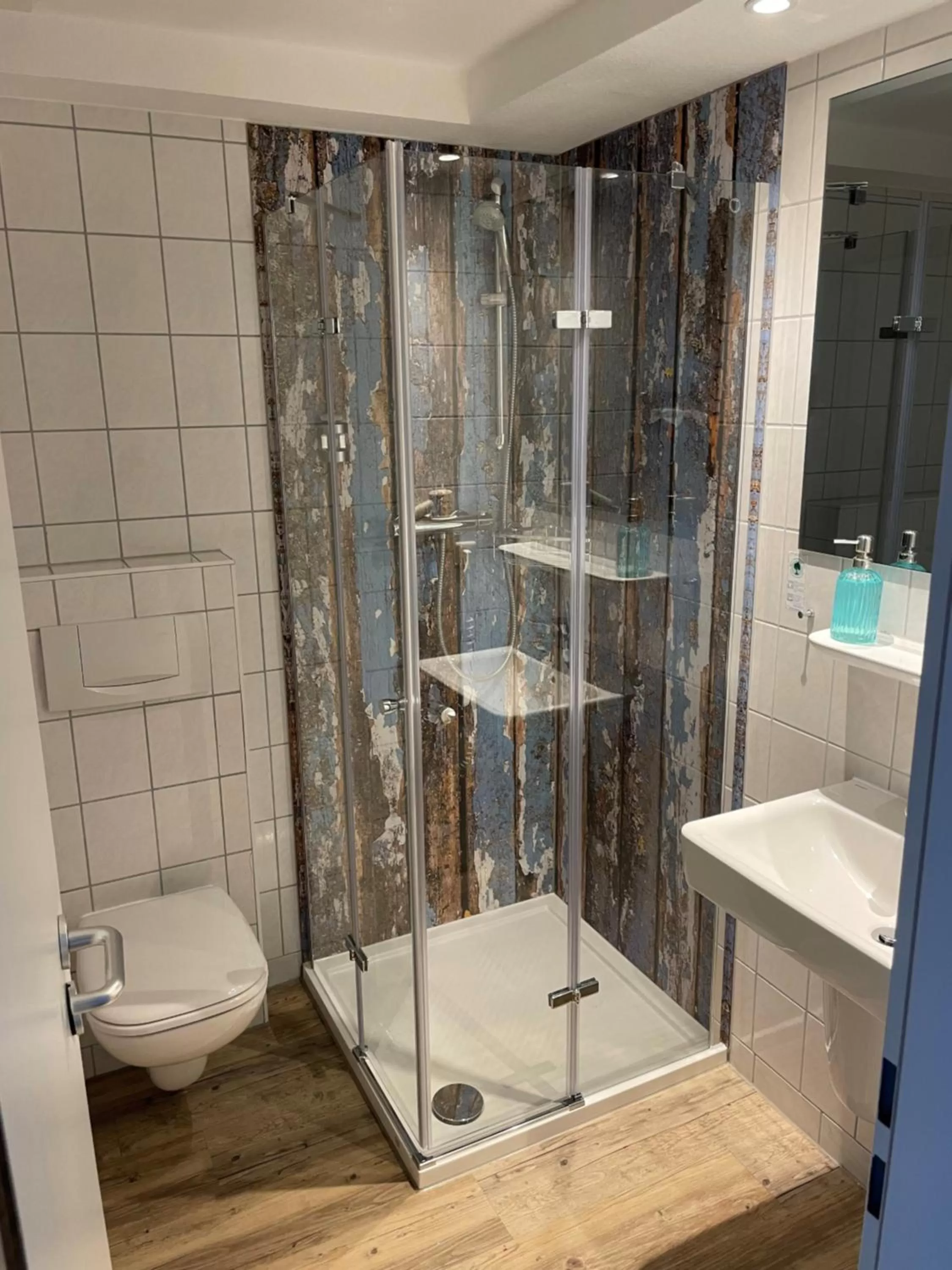 Shower, Bathroom in Hotel meerblau