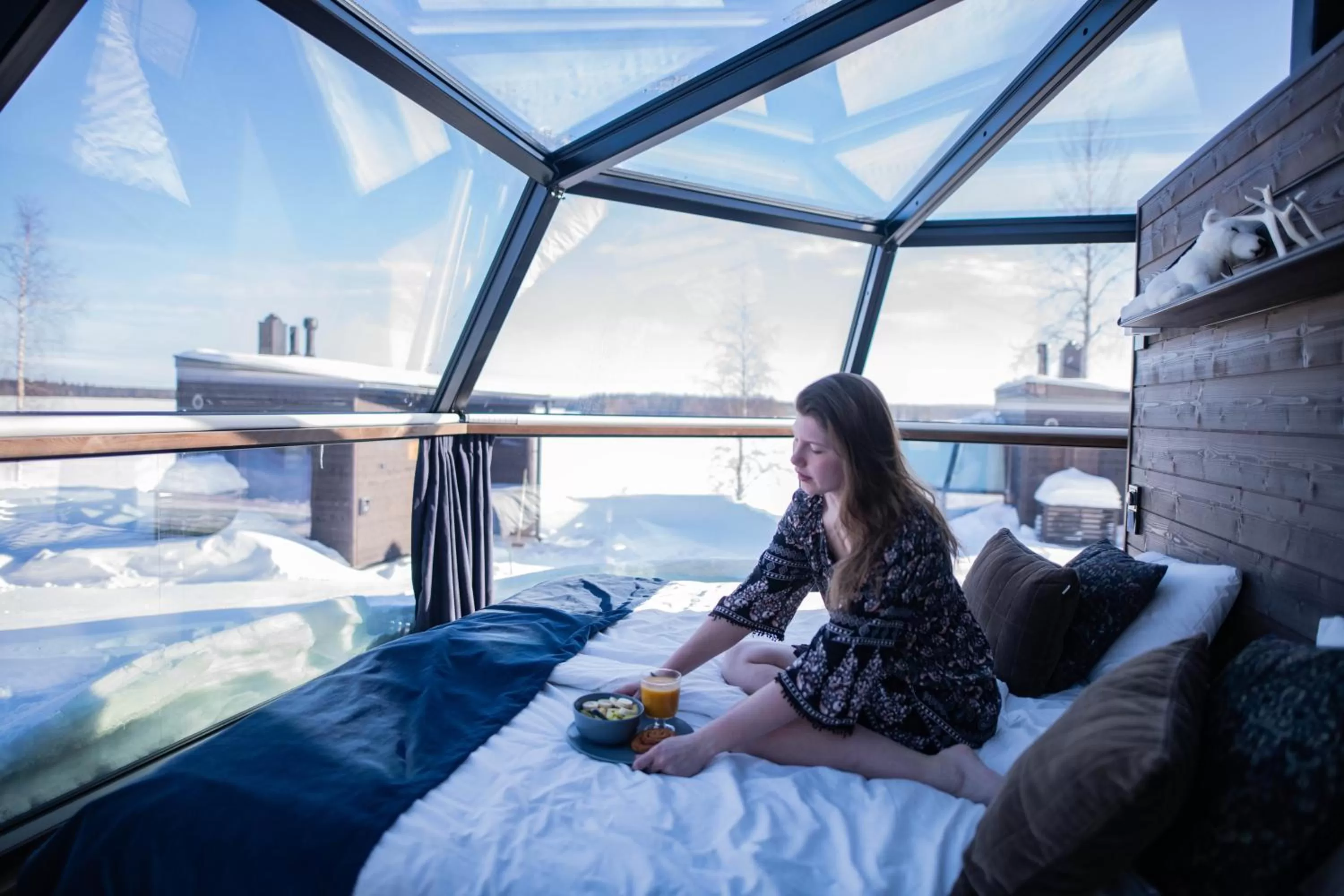 Bedroom, Bed in Ranua Resort Arctic Igloos