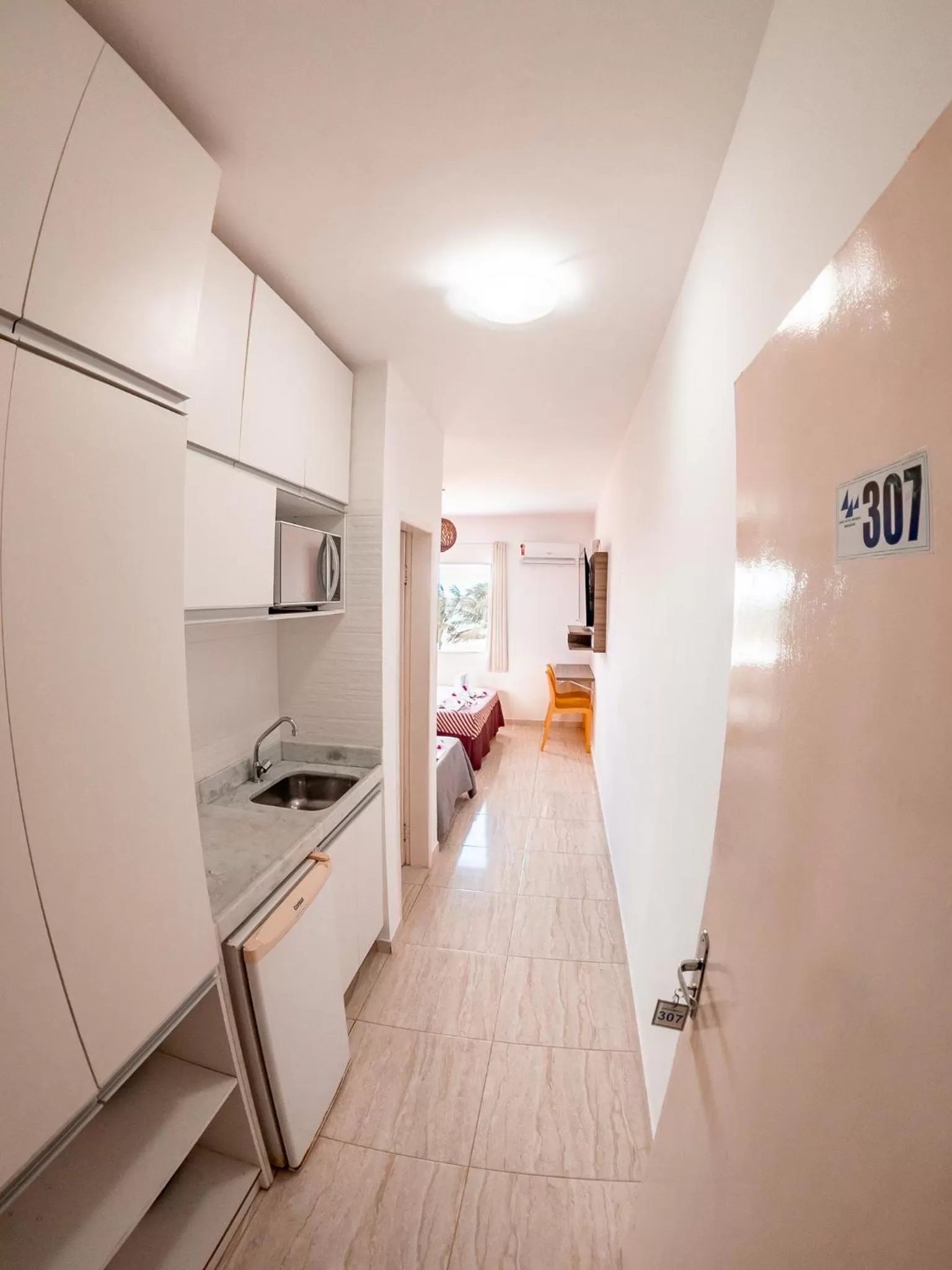 Kitchen/Kitchenette in Flat Apart Hotel Marinas Tamandaré