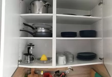 Kitchen or kitchenette, Kitchen/Kitchenette in Studio carré d'or situé à 50 m de la plage