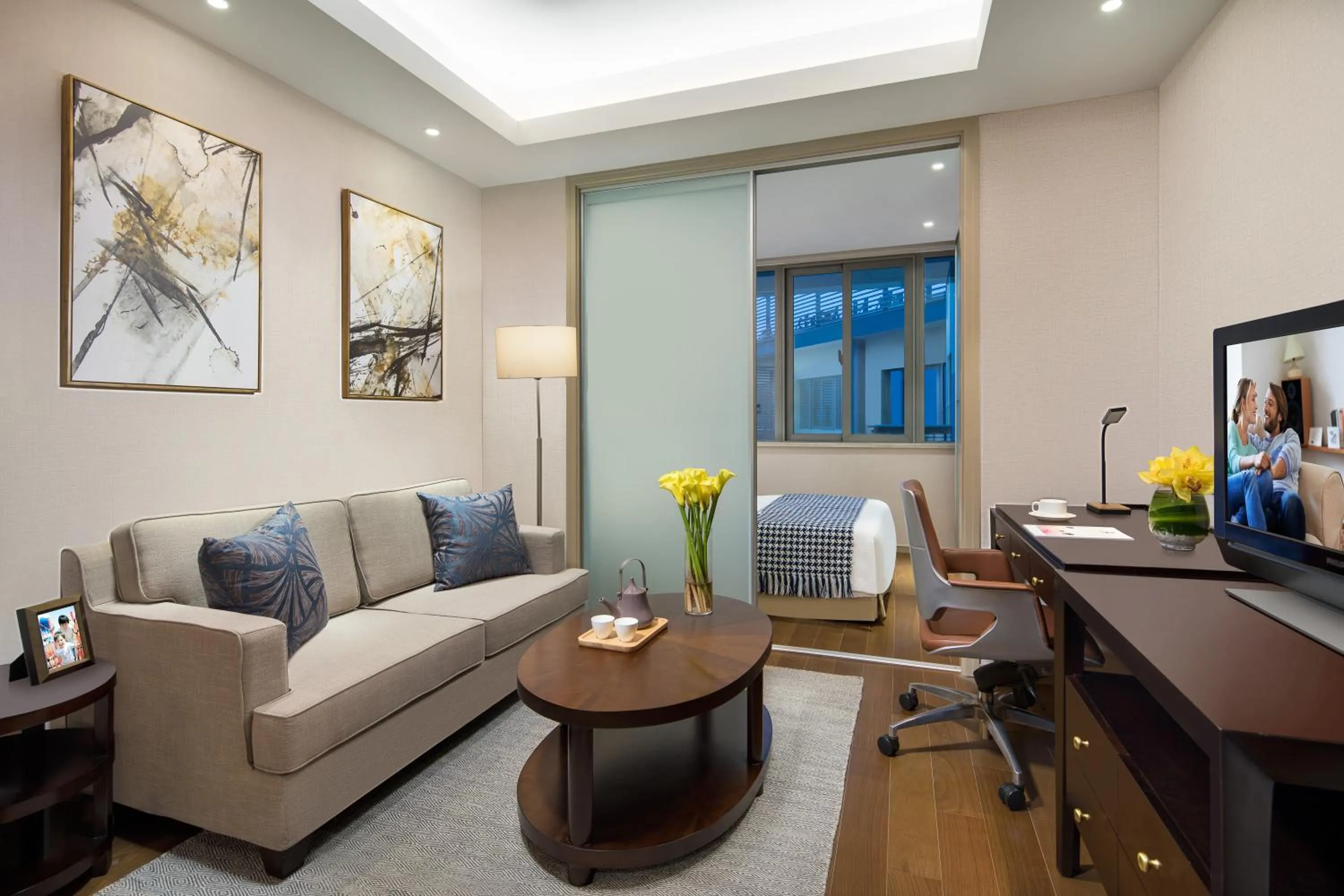 Living room in Somerset Emerald City Suzhou