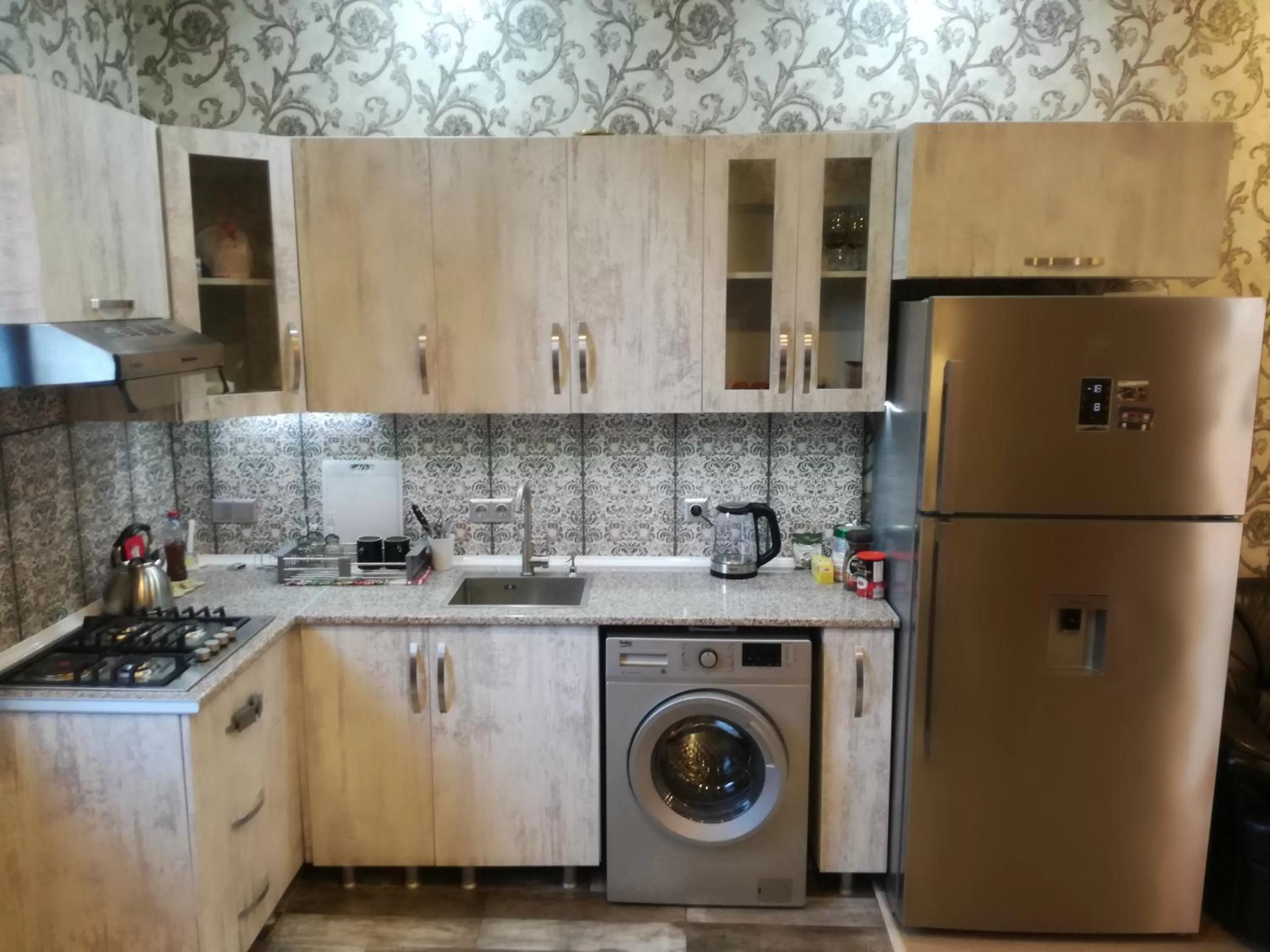 Communal kitchen in Guest House Kakheti