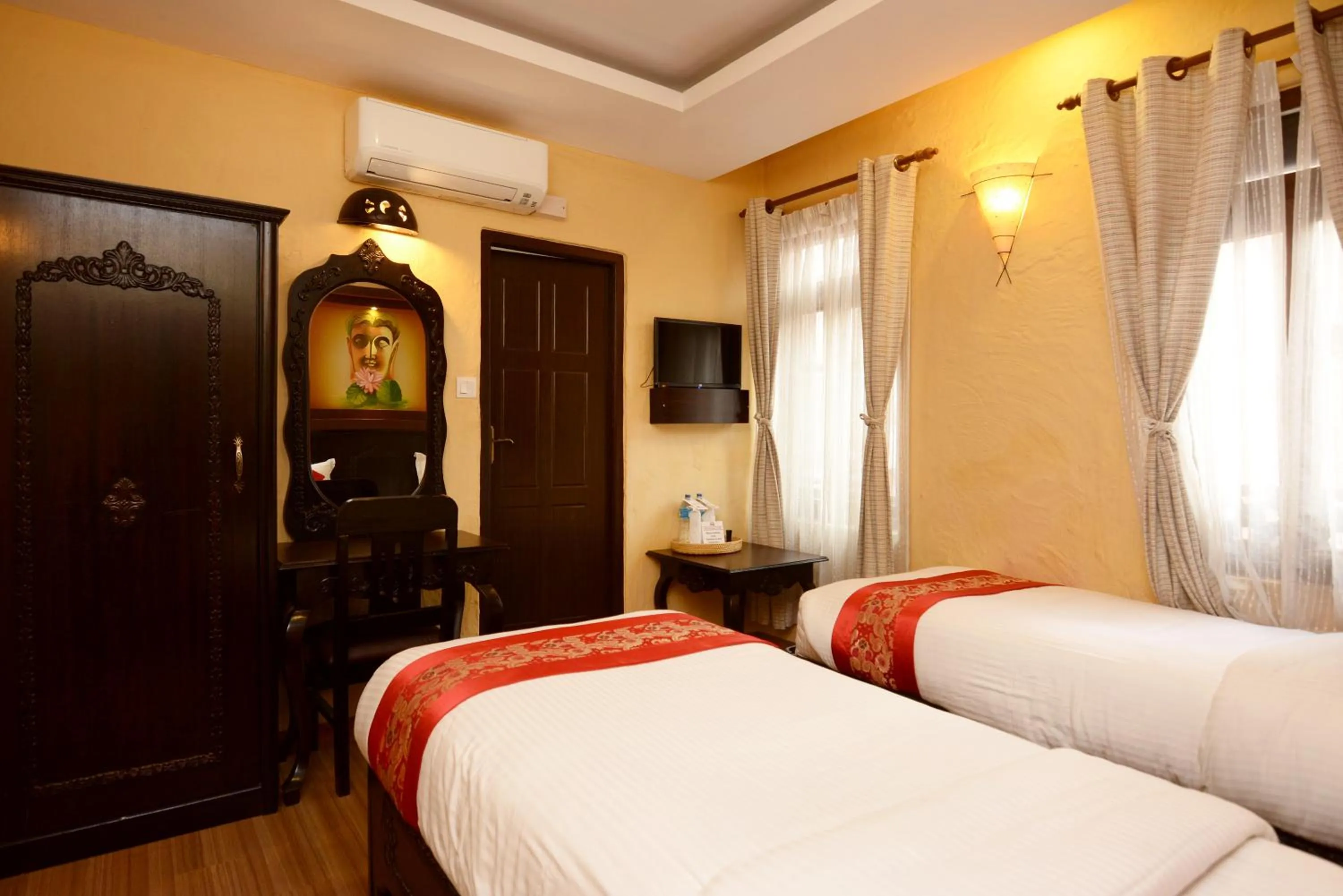 Bed in Kasthamandap Boutique Hotel