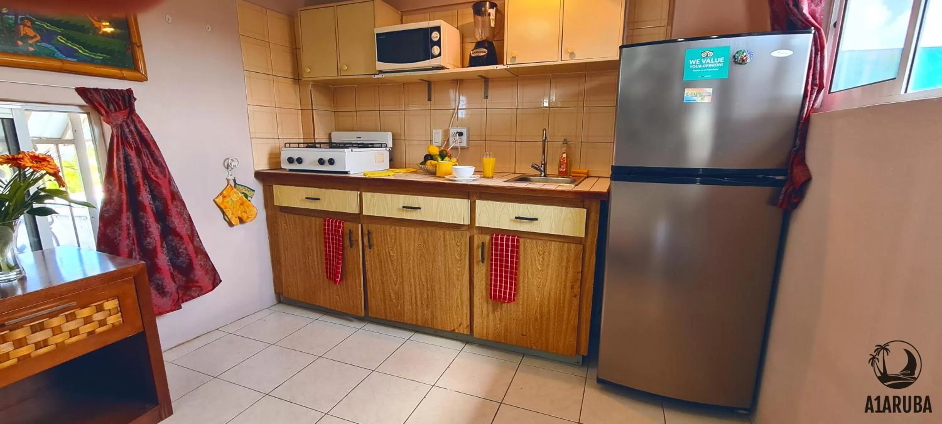Kitchen or kitchenette, Kitchen/Kitchenette in A1 Apartments Aruba