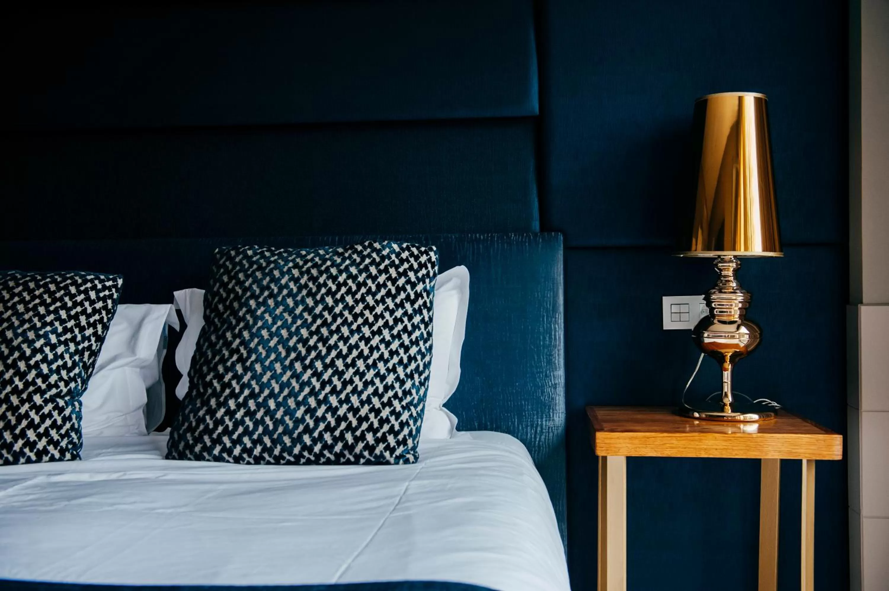 Decorative detail, Bed in Hotel Art Santander