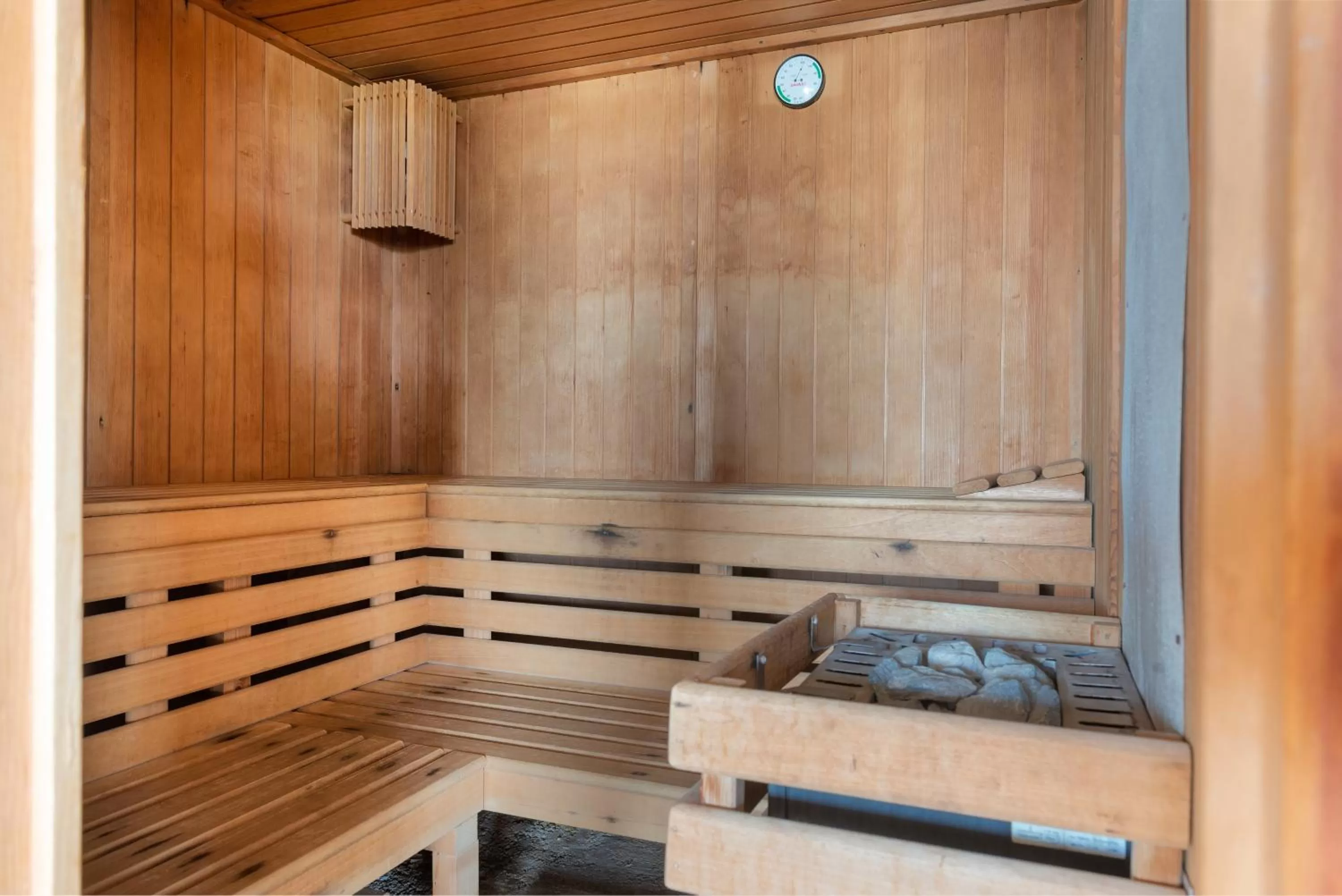 Sauna in Finca Hotel Can Canals & Spa
