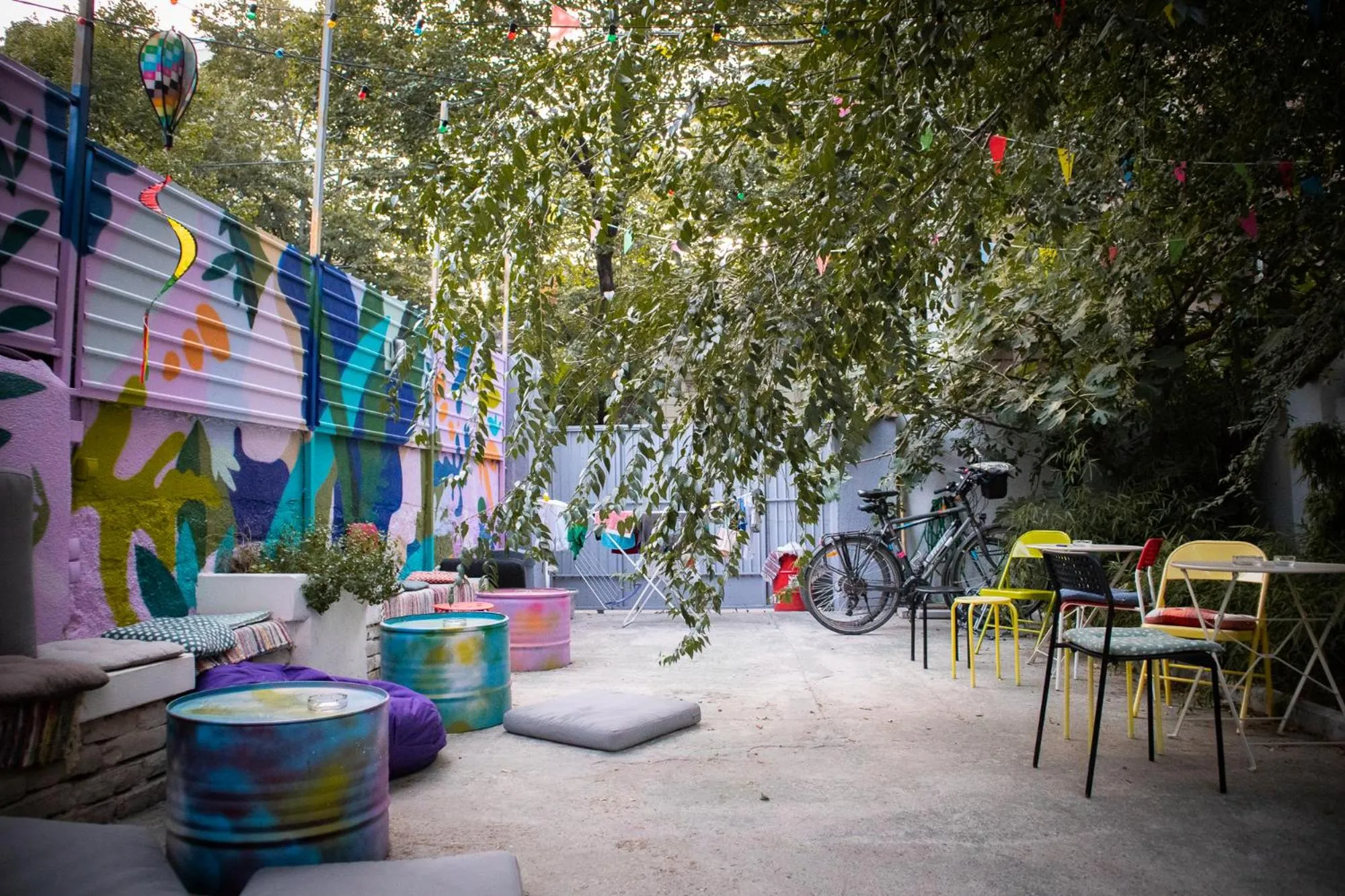 Patio in Good People Design Hostel