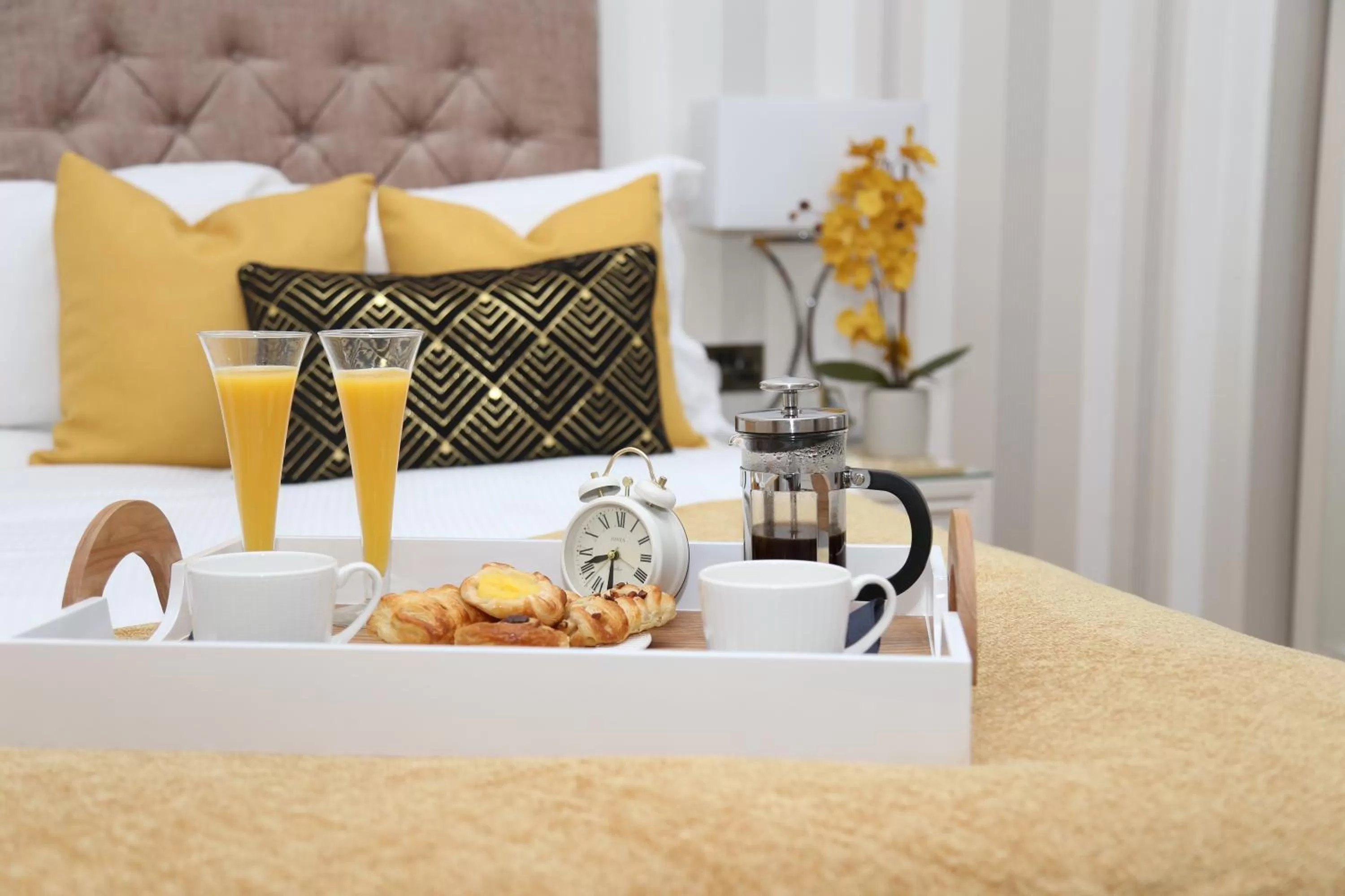 Bed in The Old Hall Hotel