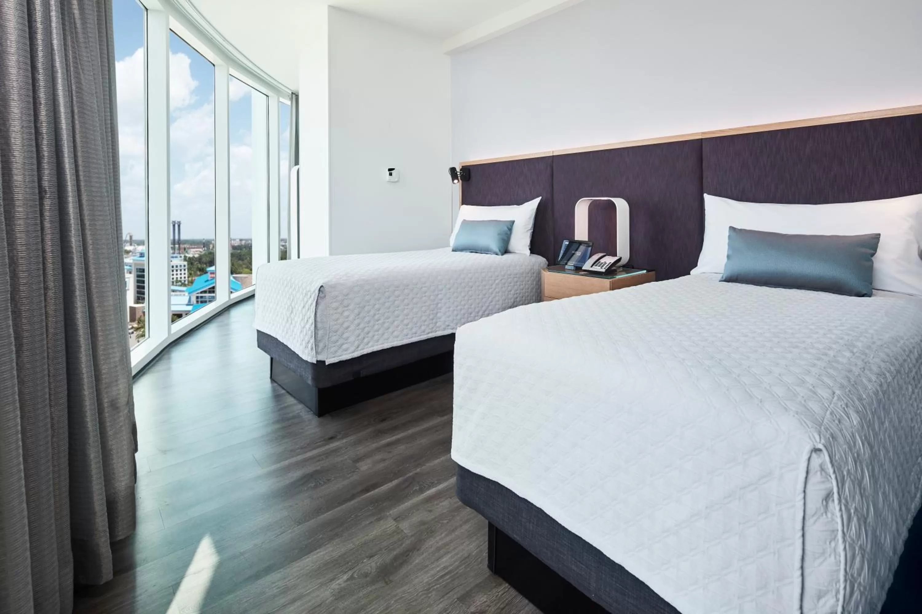 Bed in Universal's Aventura Hotel