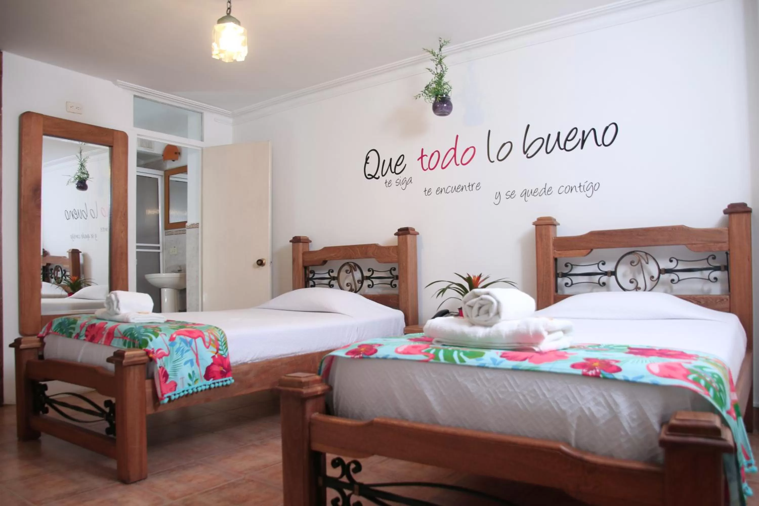 Bed in Hotel Casa Malibú