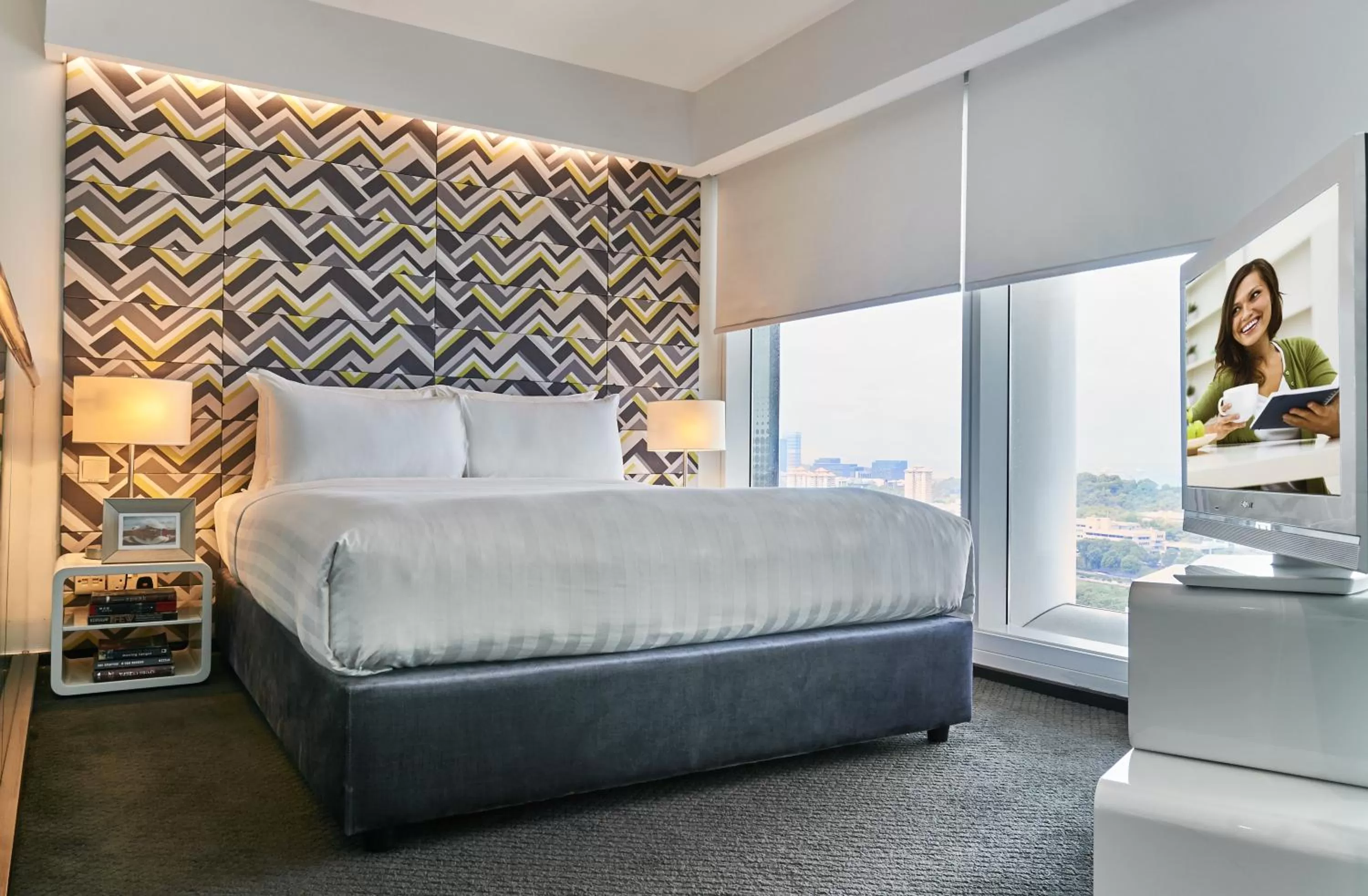 Bed in Citadines Fusionopolis Singapore