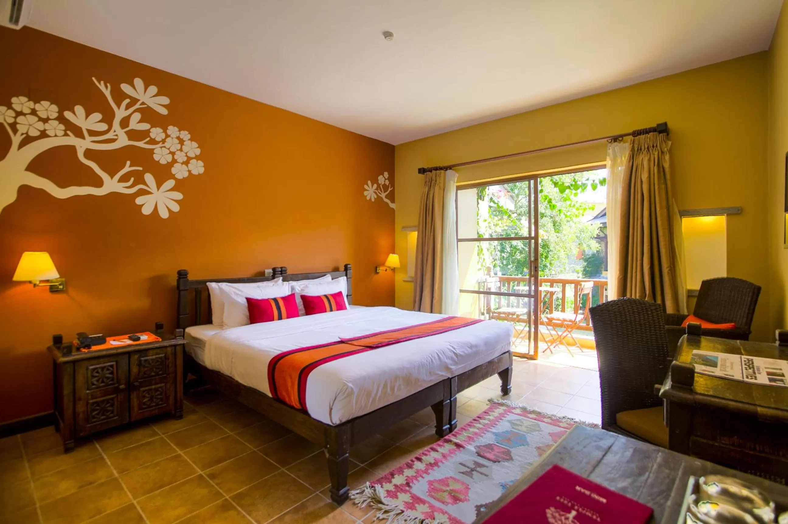 Bed in Temple Tree Resort & Spa, Pokhara