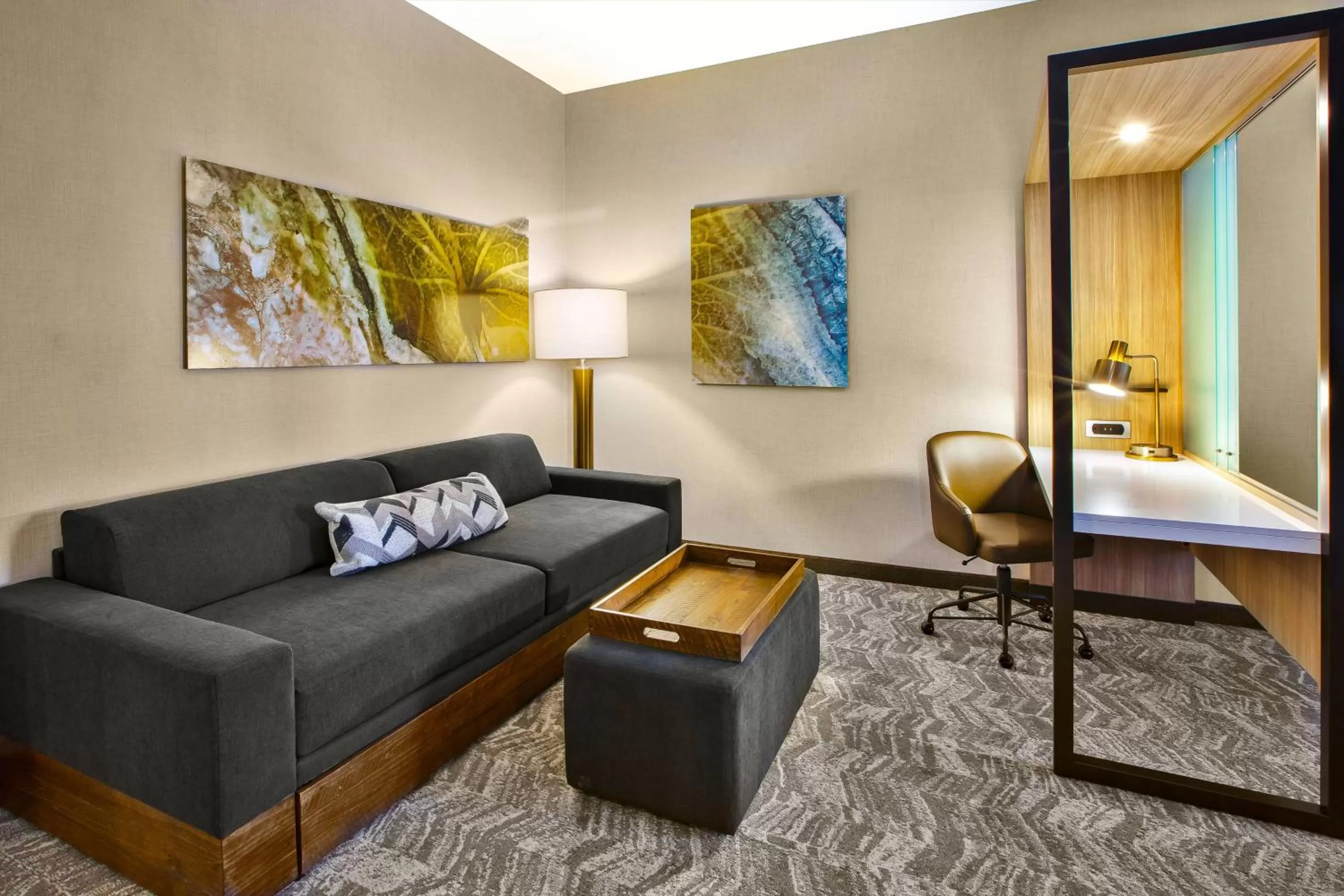 King Suite with Sofa Bed - Hearing Accessible in SpringHill Suites by Marriott Pittsburgh Butler/Centre City