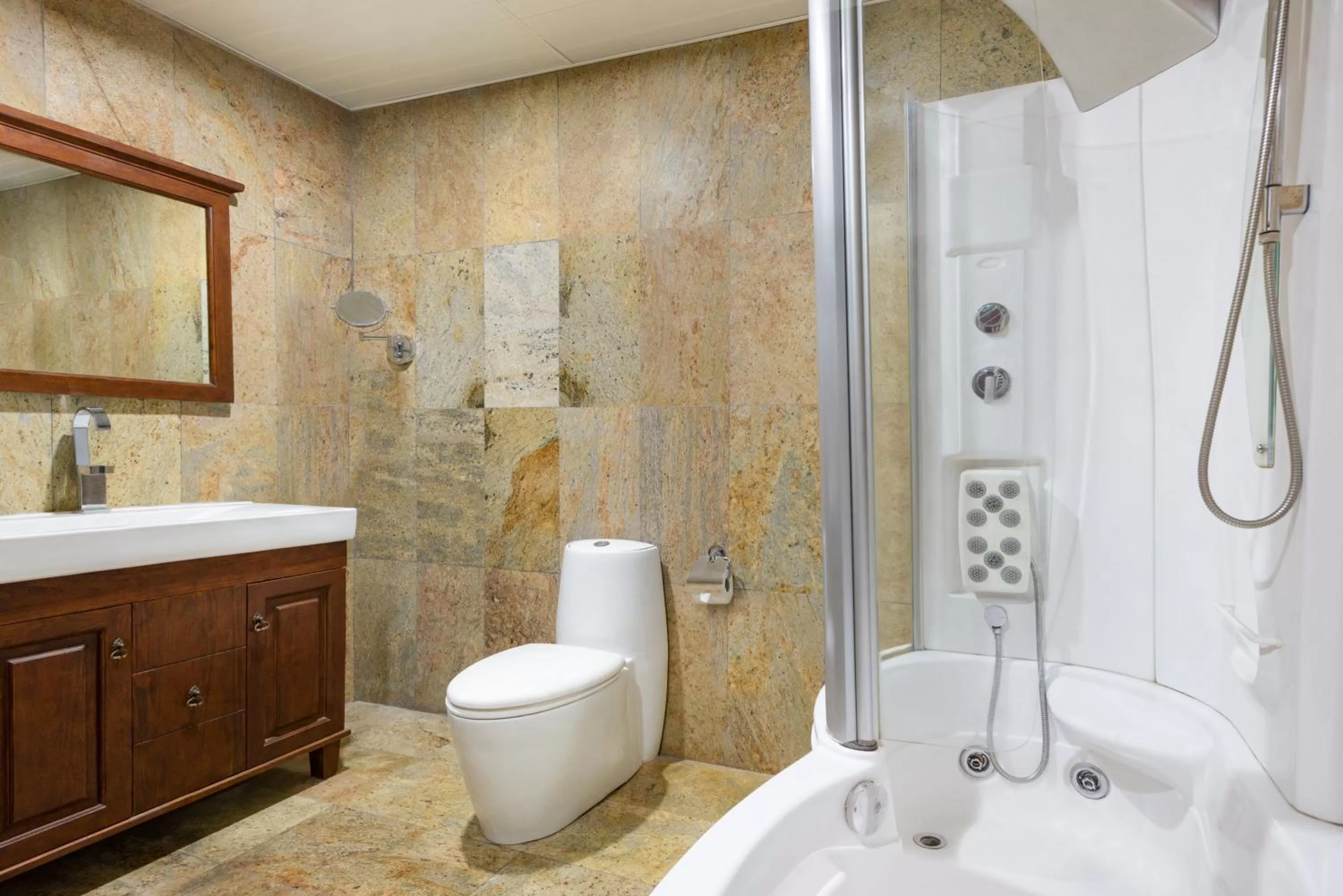 Shower in Hawthorn Suites by Wyndham Abuja