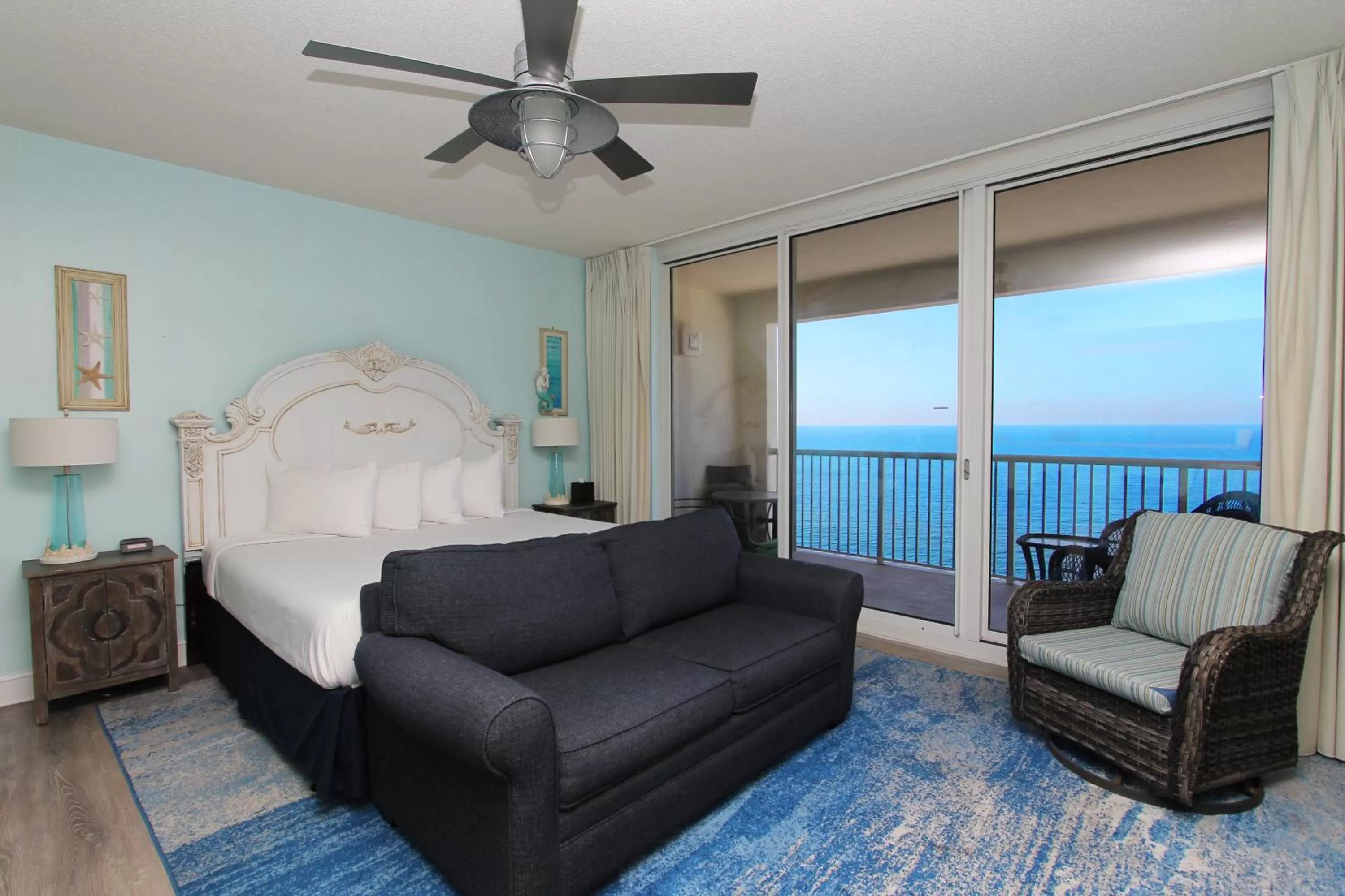 Bed, Seating Area in Majestic Beach Resort, Panama City Beach, Fl