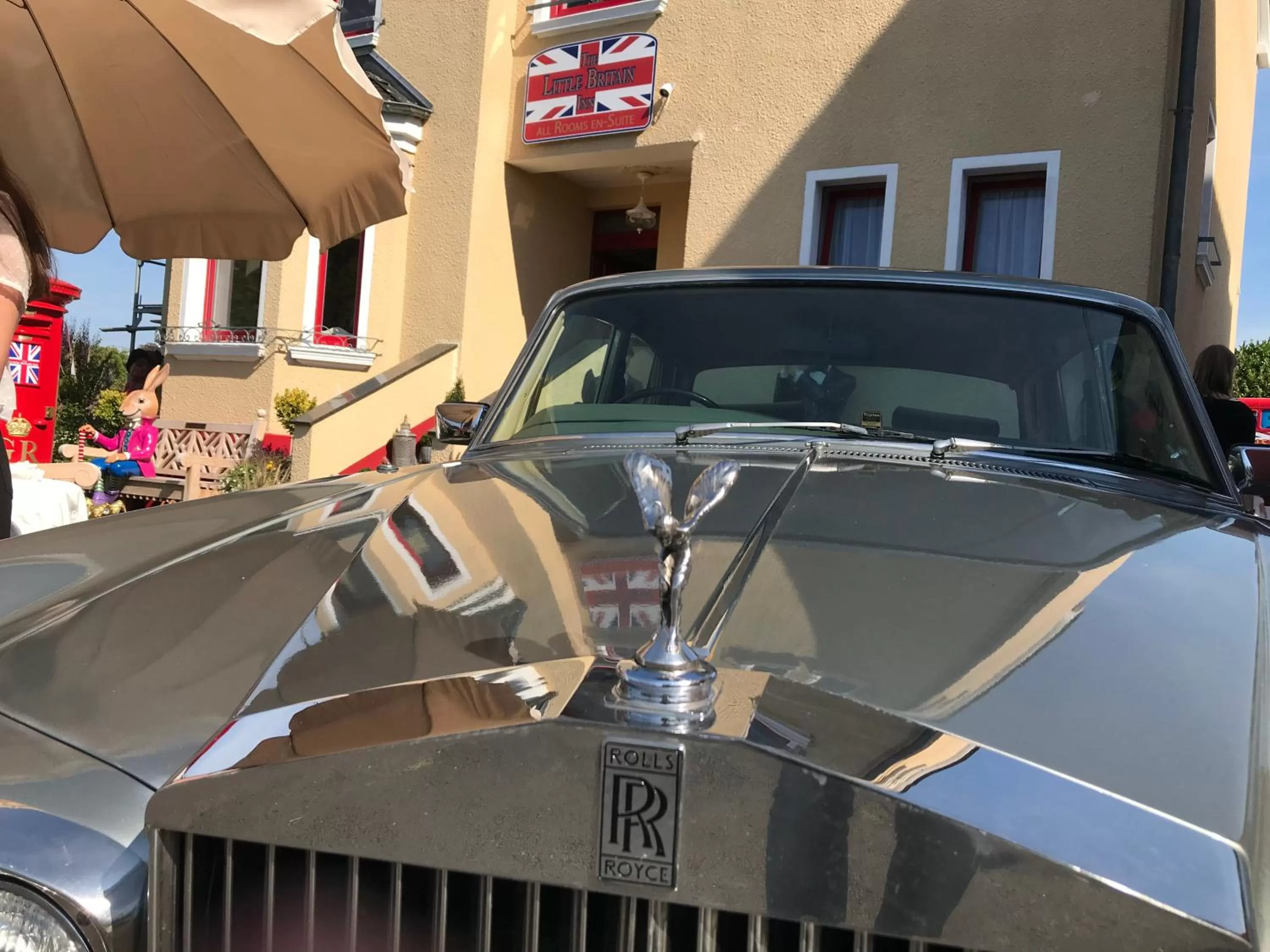 Parking in The Little Britain Inn Themed Hotel One of a Kind In Europe