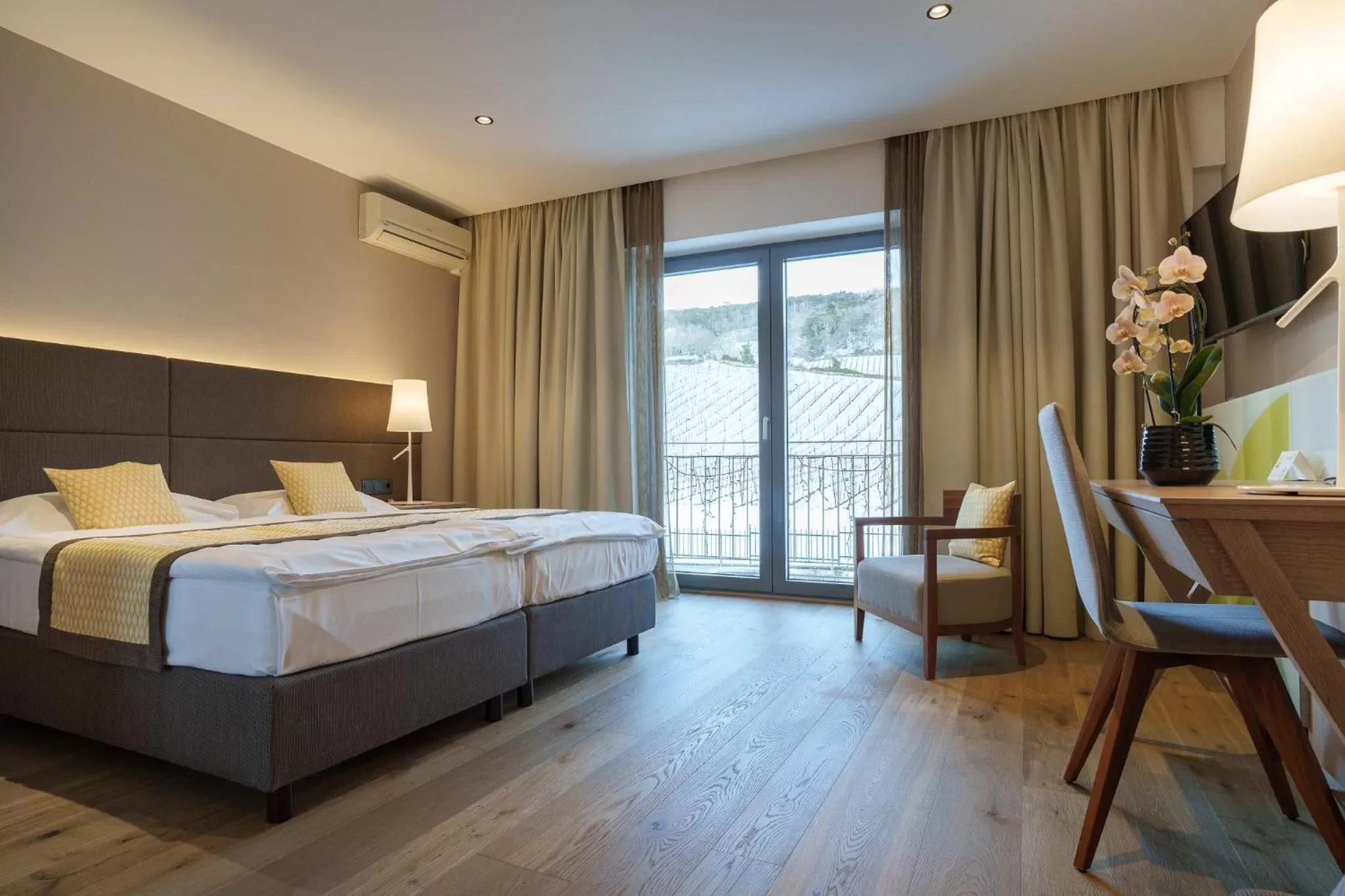 Bedroom, Bed in Hotel Turmhof