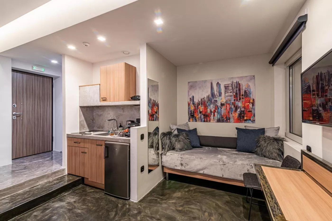 Kitchen or kitchenette in AthinA STREETAPARTMENTS