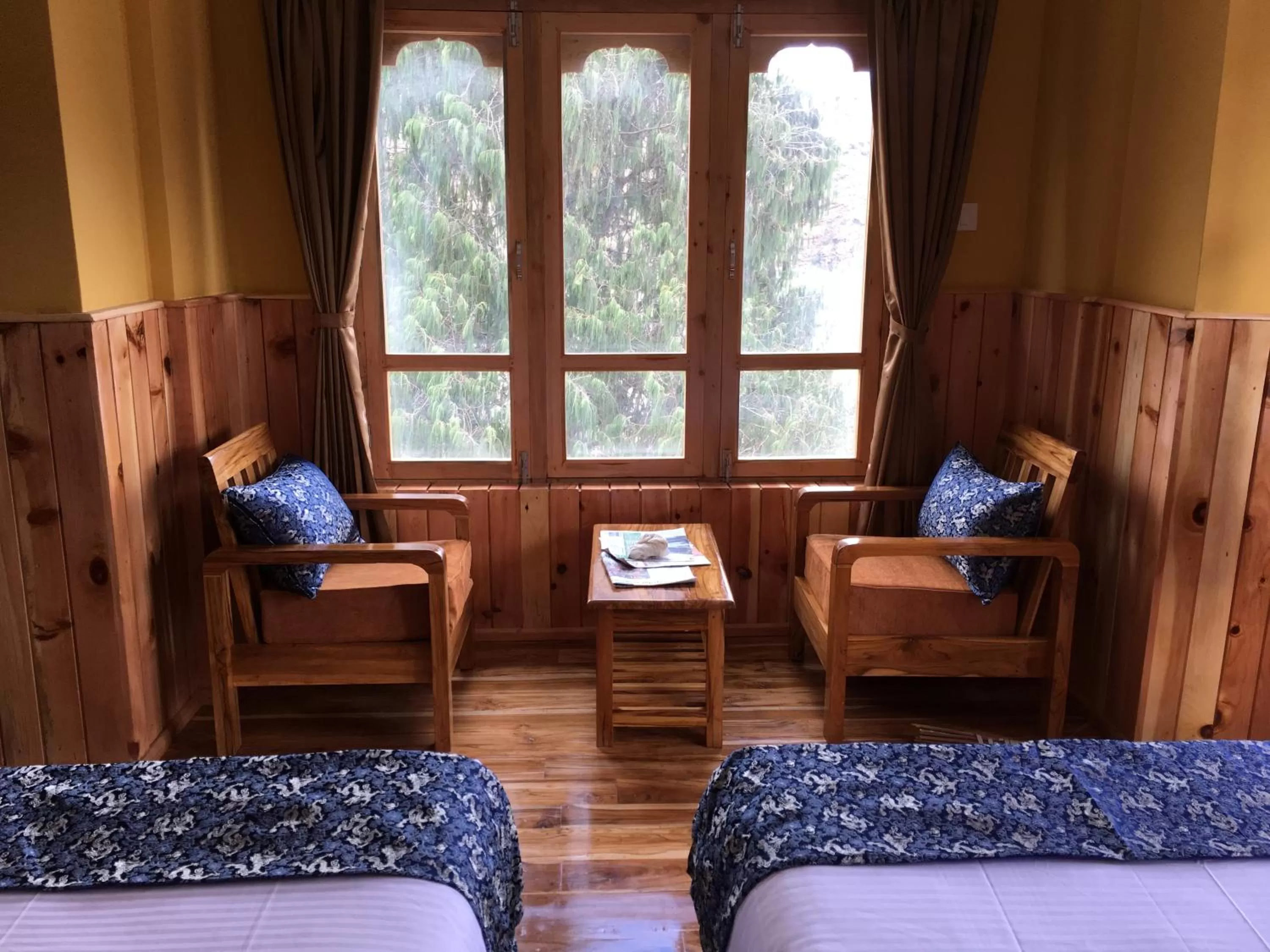 Seating area in Hotel Khamsum