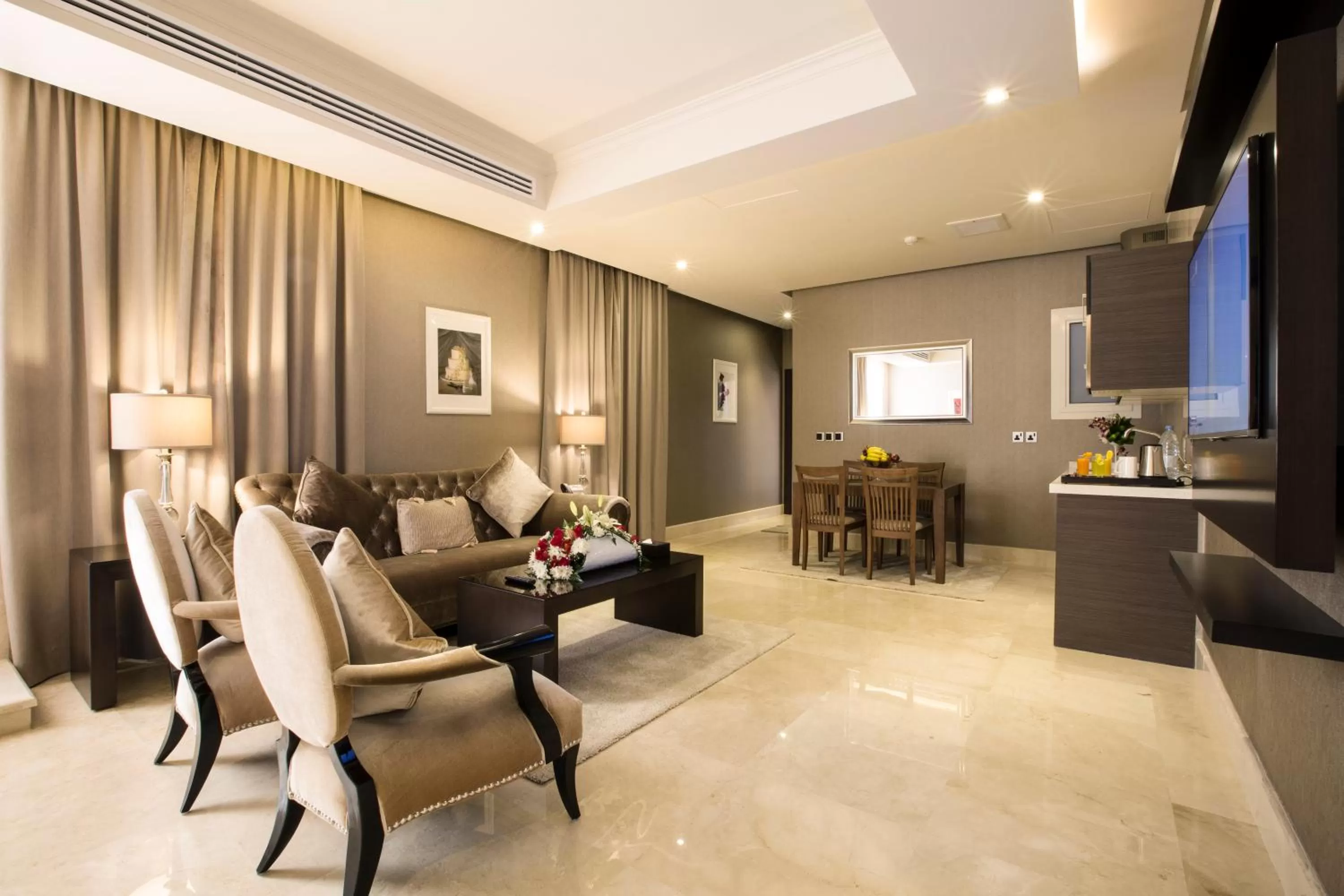 Seating area in Aswar Hotel Suites