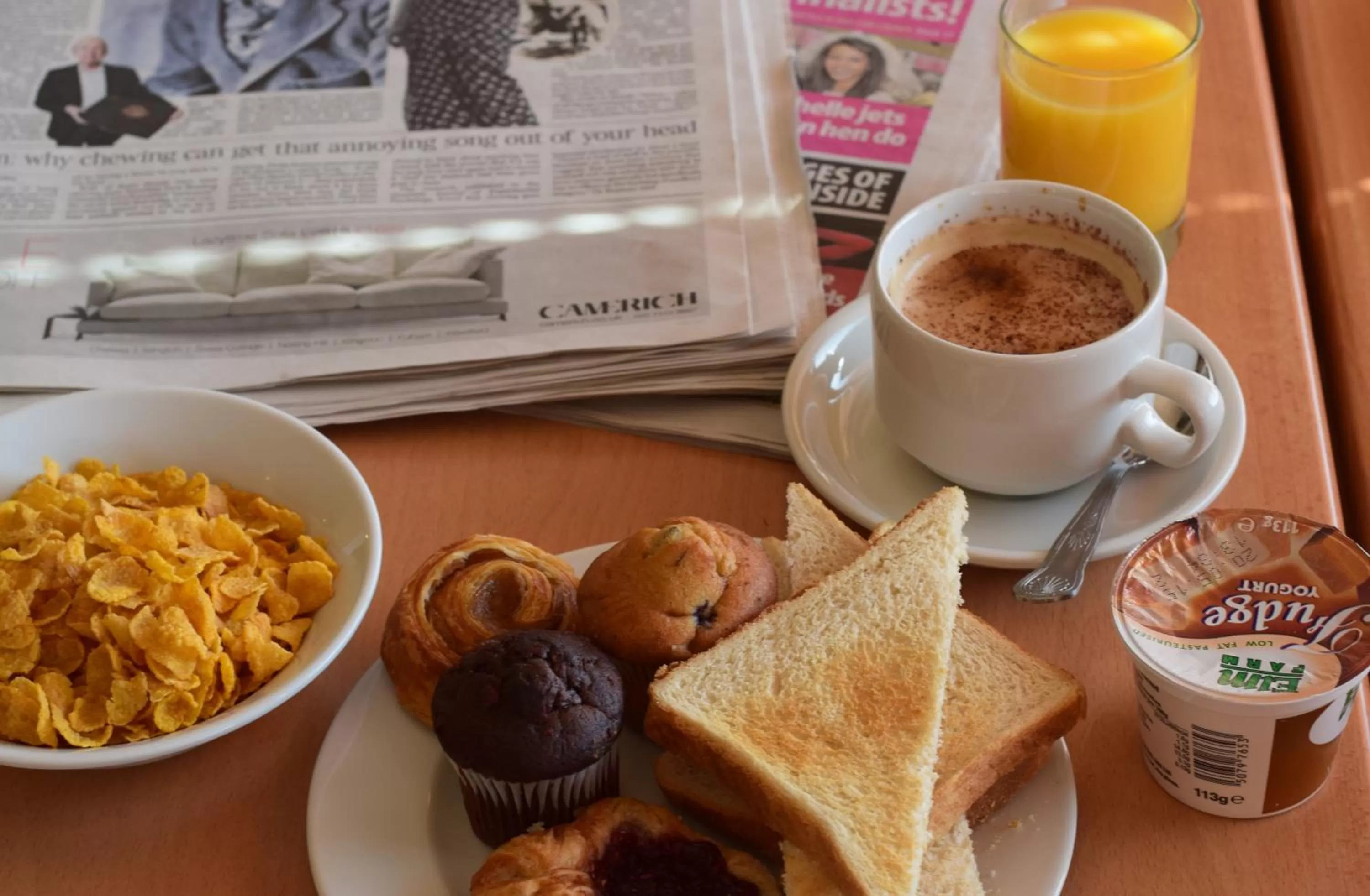 Continental breakfast in Stay Inn Manchester