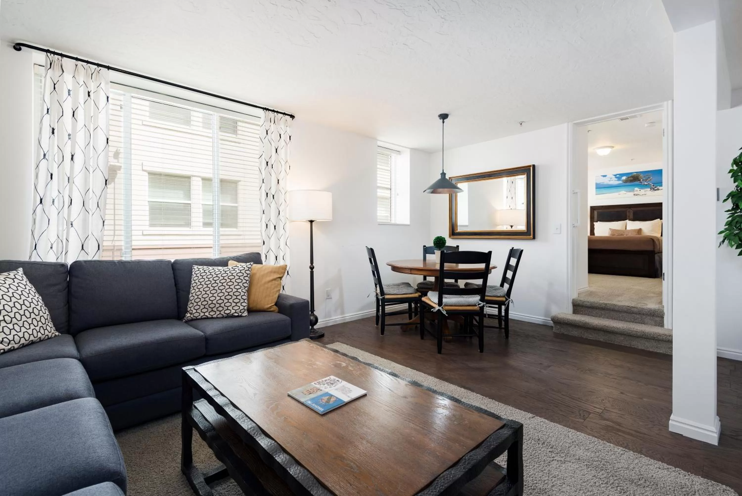 Living room, Bed in The Kimball at Temple Square