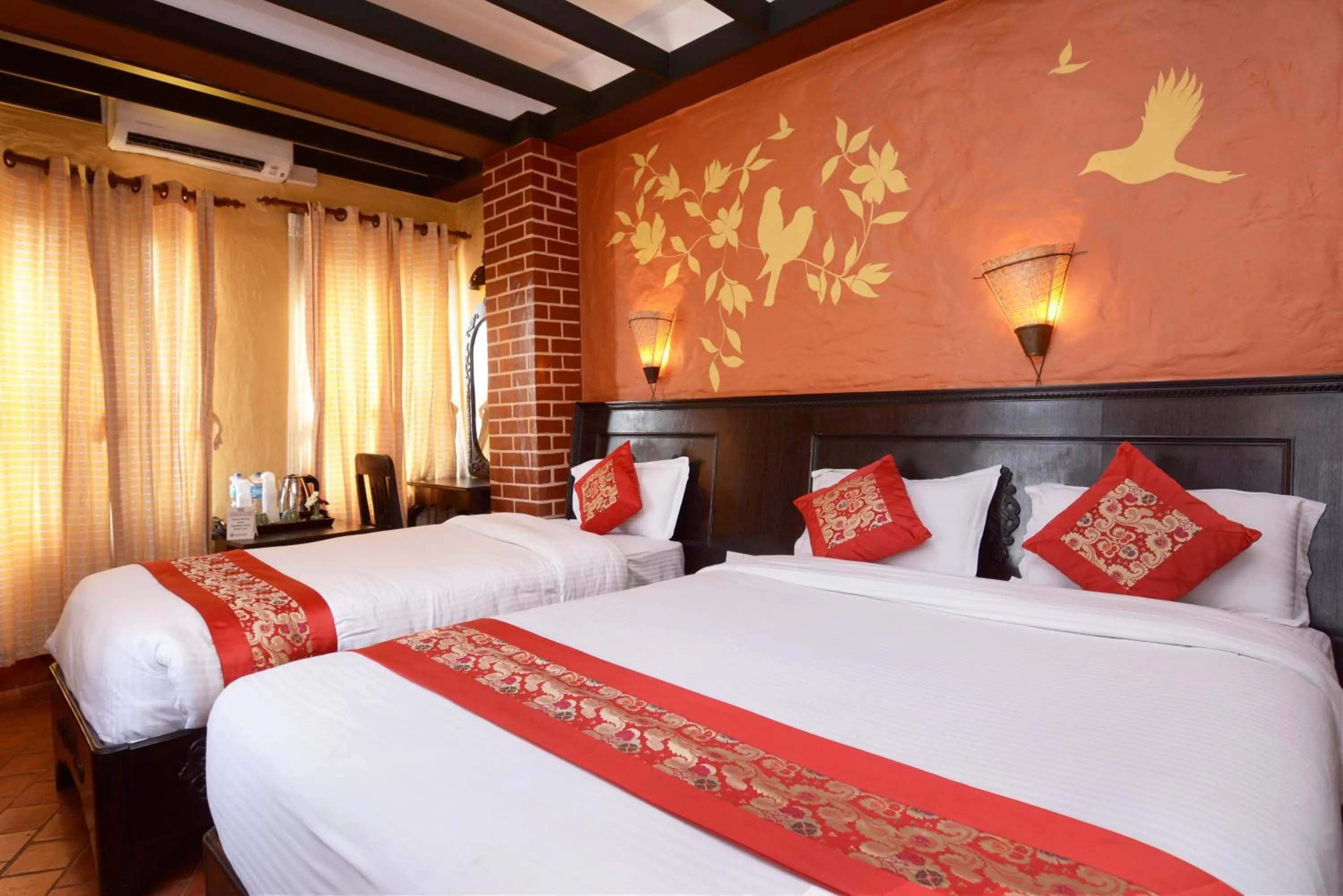 Bed in Kasthamandap Boutique Hotel