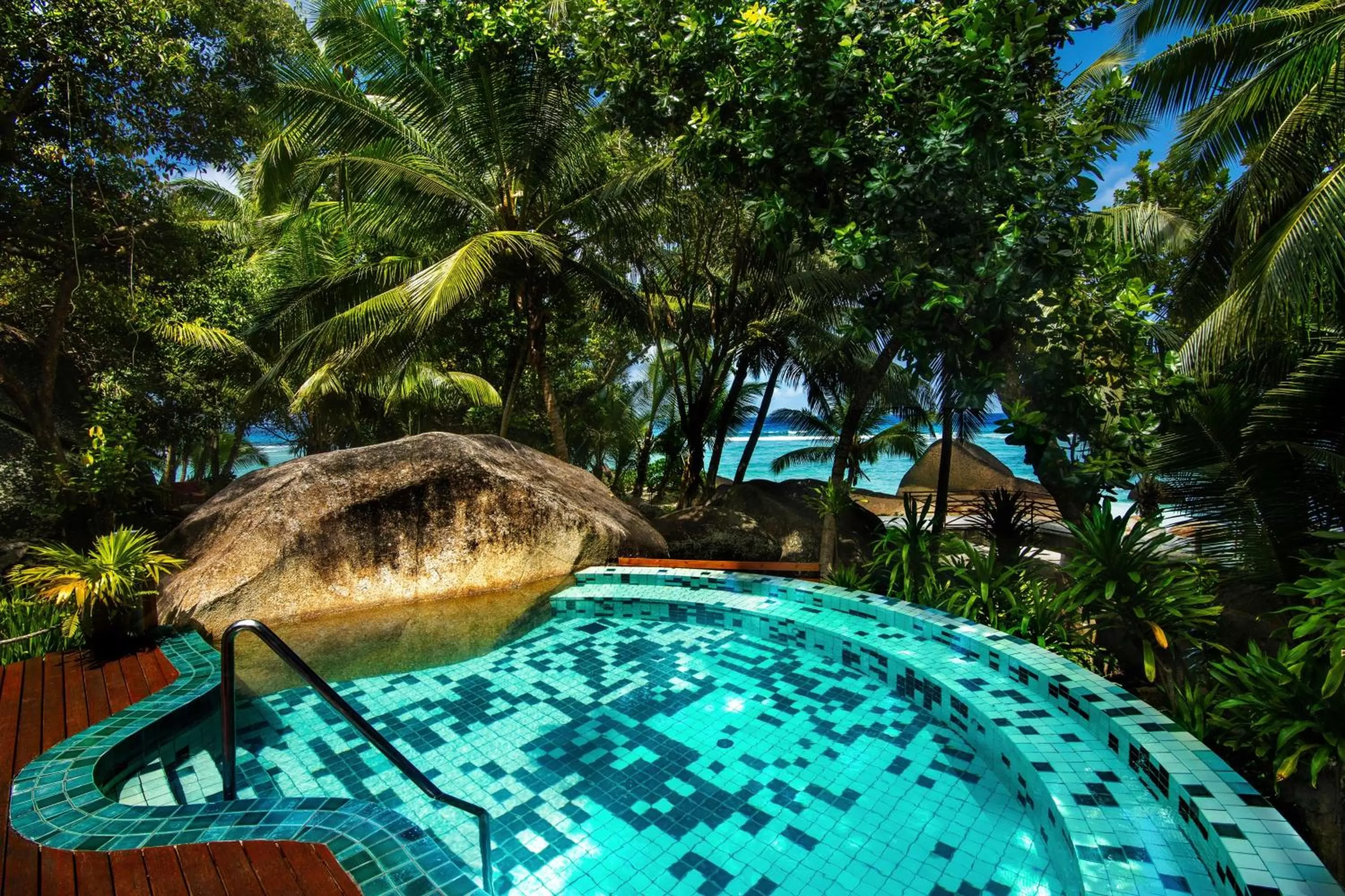 Pool view in Hilton Seychelles Labriz Resort & Spa