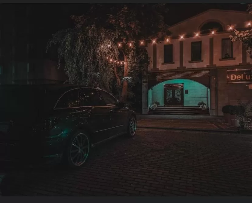 Night, Property Building in Boutique Hotel Deluxe