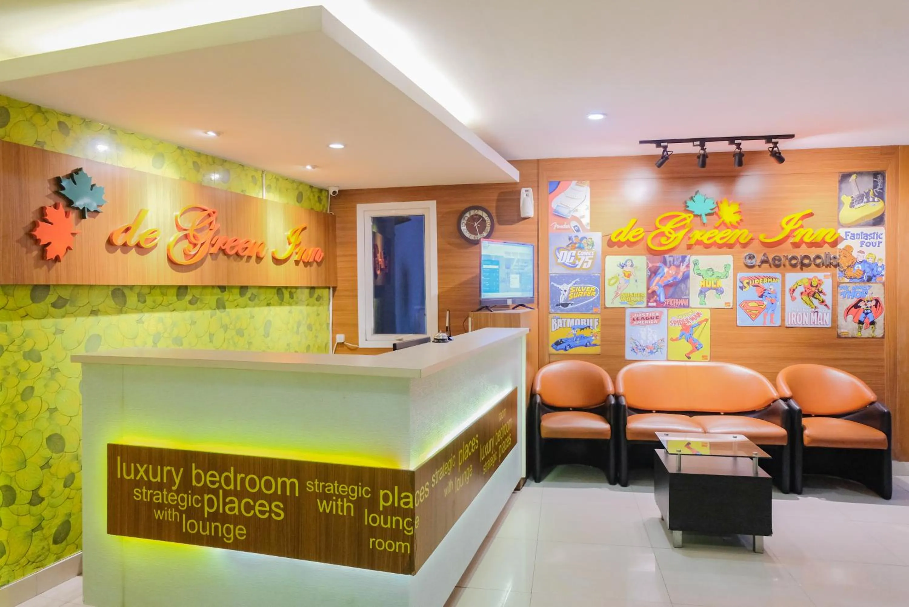 Lobby or reception in De Green Inn at Aeropolis